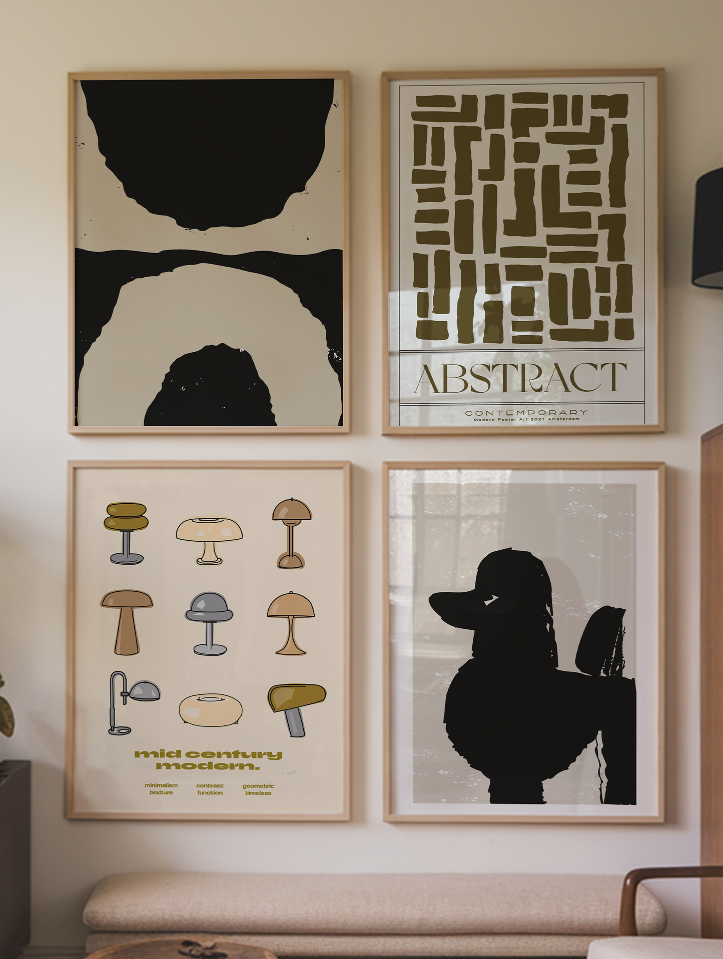 Mid Modern Olive Poster