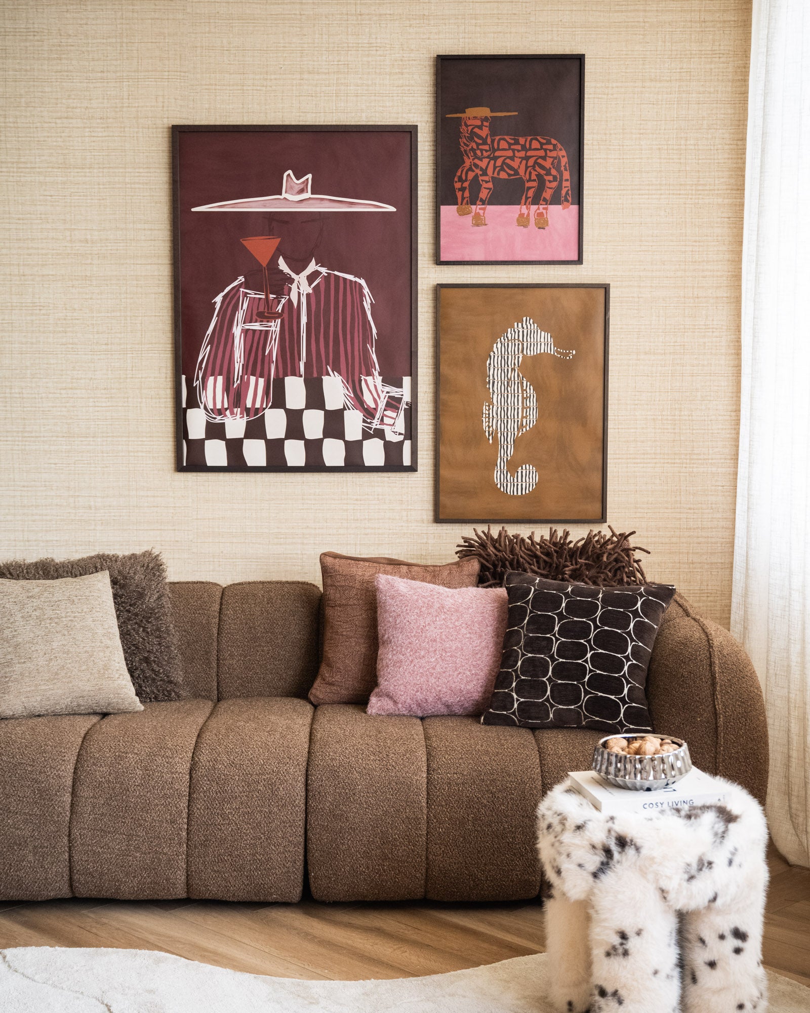 Dakota Burgundy + Dark Wood Lijst