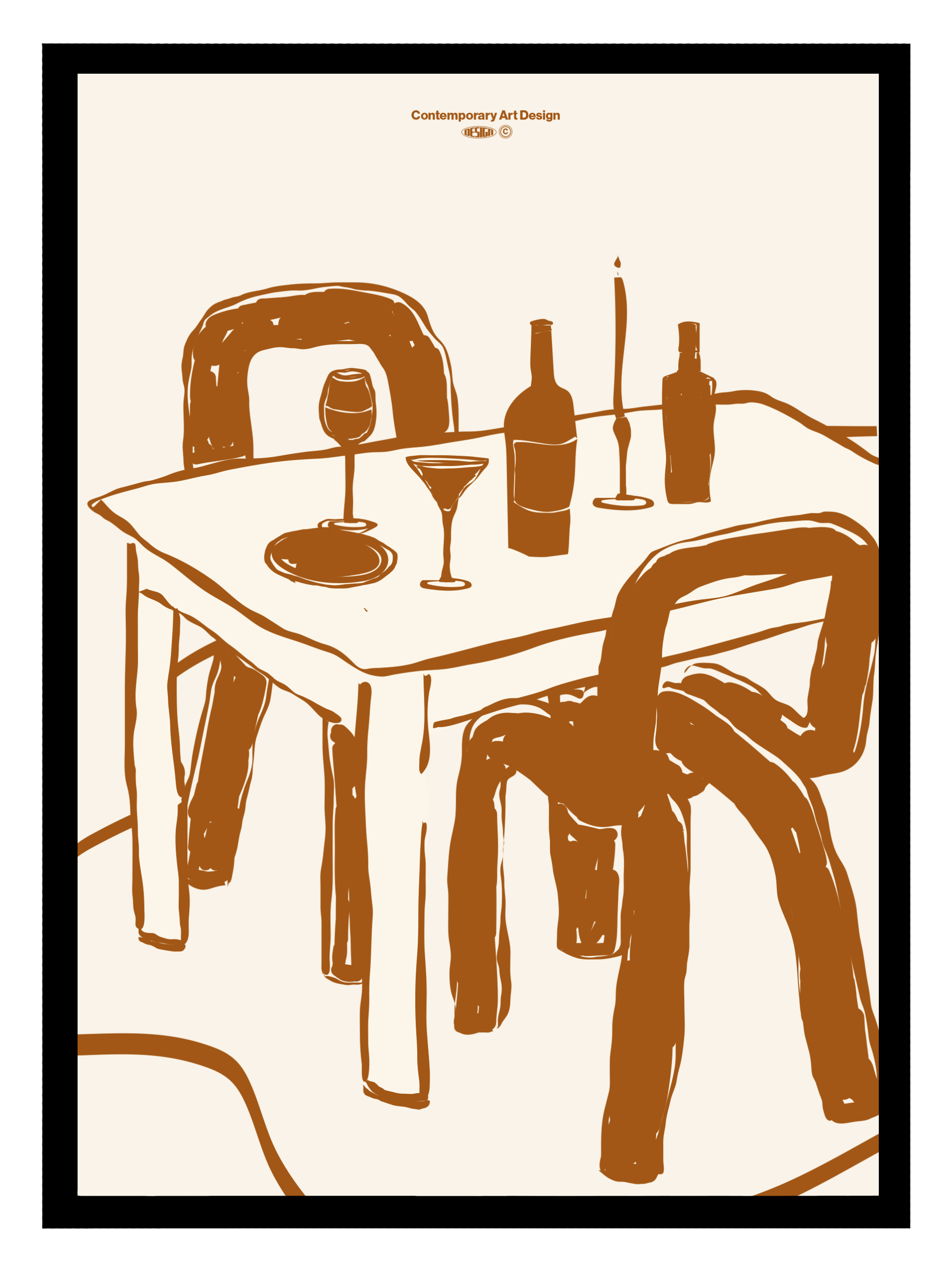 After Diner Beige Poster