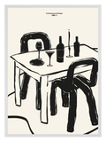 After Diner Black Poster