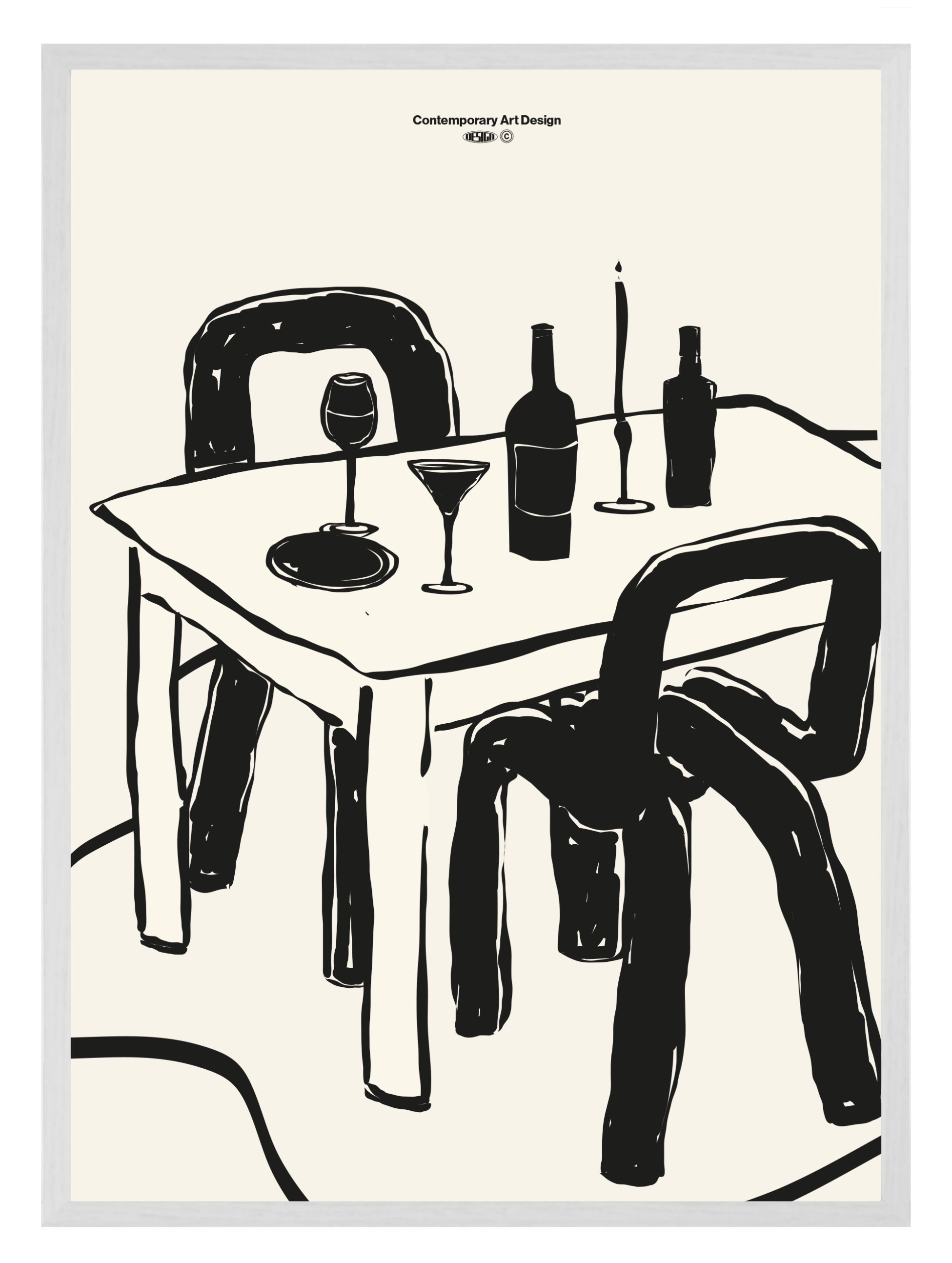 After Diner Black Poster