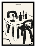 After Diner Black Poster