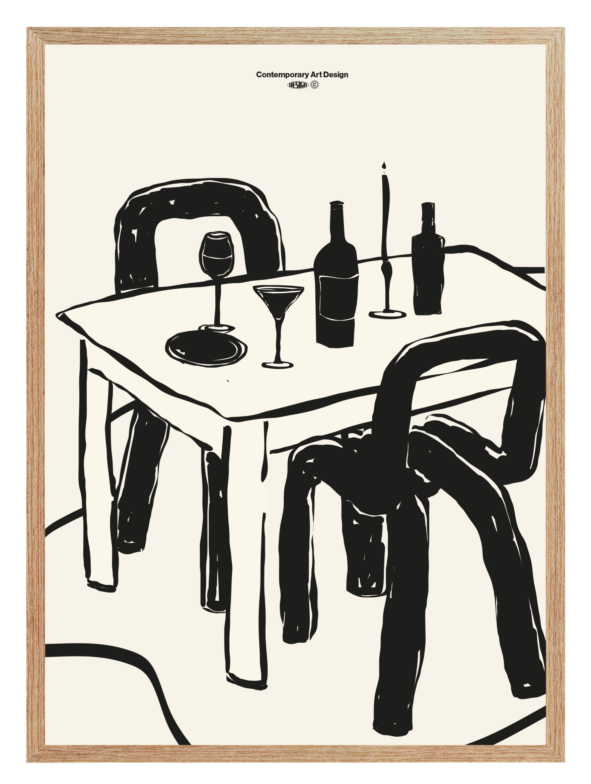 After Diner Black Poster