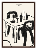 After Diner Black Poster