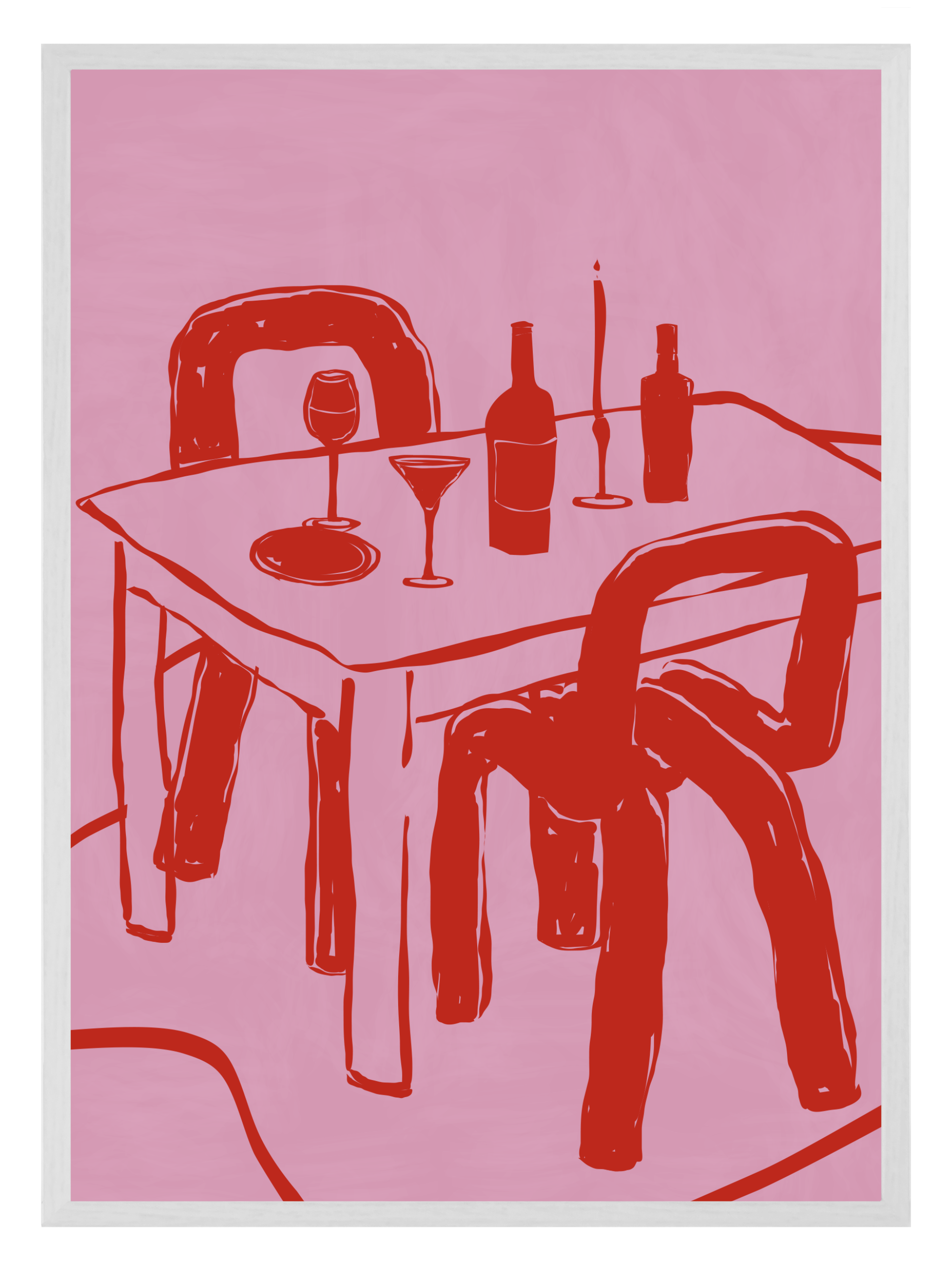 After Diner Pink Poster