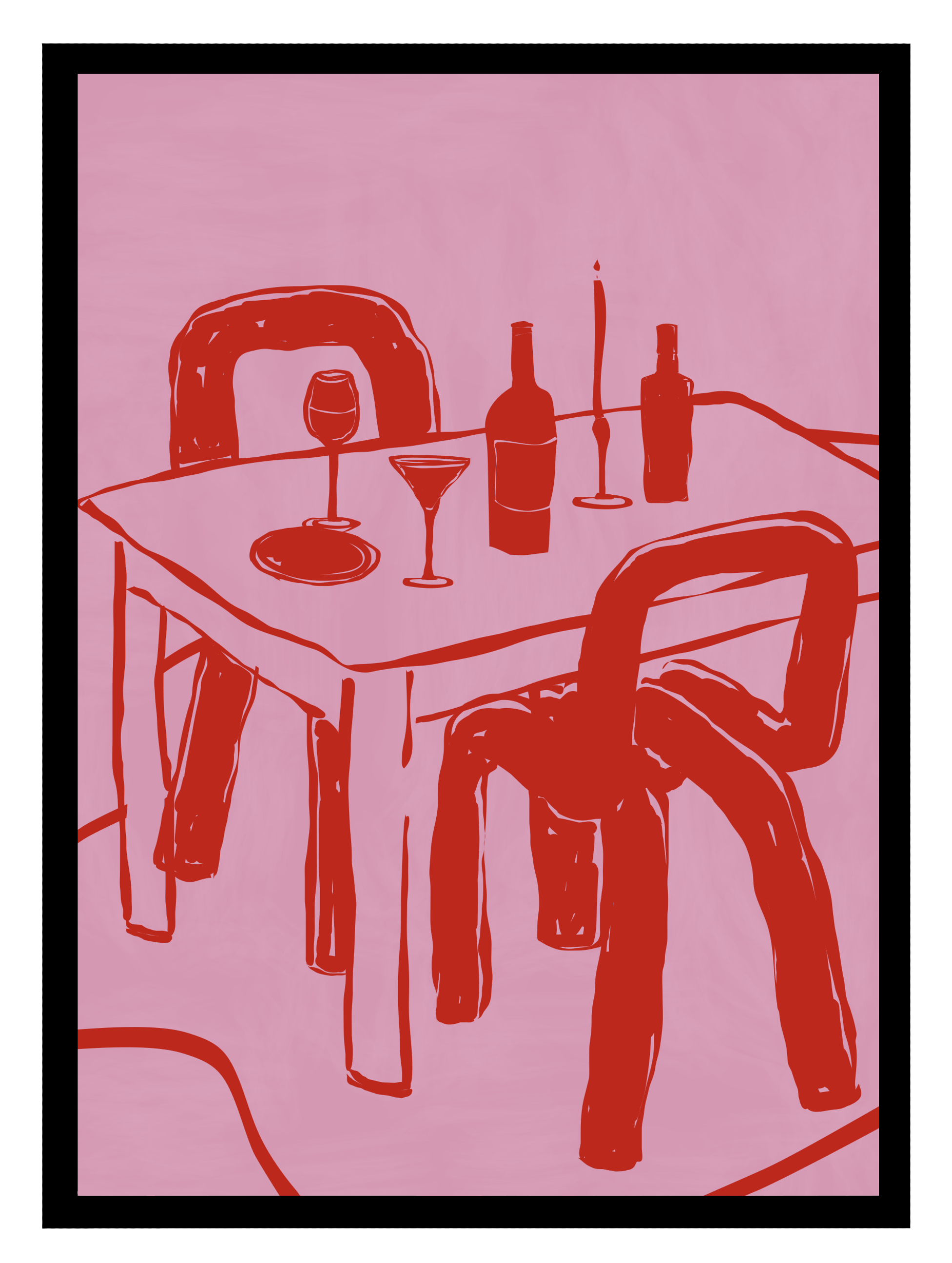 After Diner Pink Poster