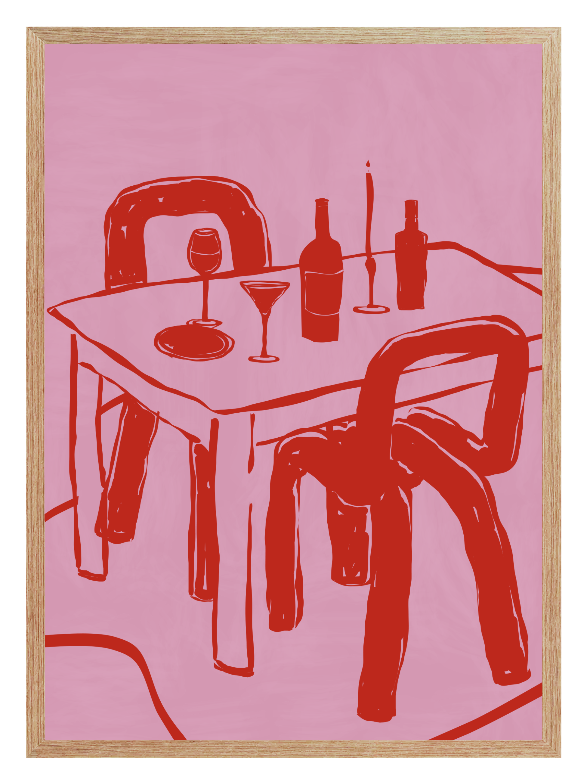 After Diner Pink Poster