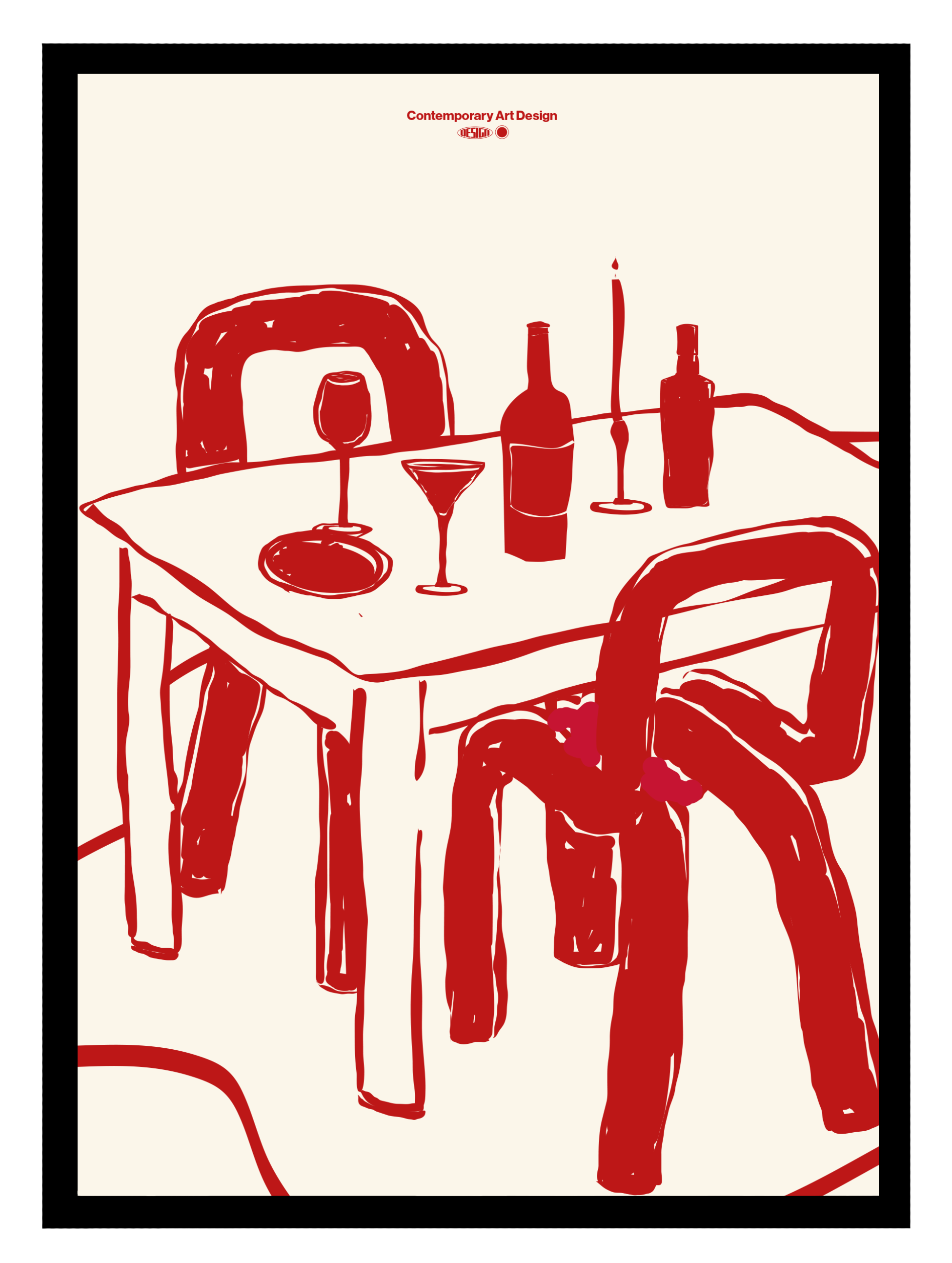After Diner Red Poster
