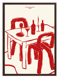 After Diner Red Poster