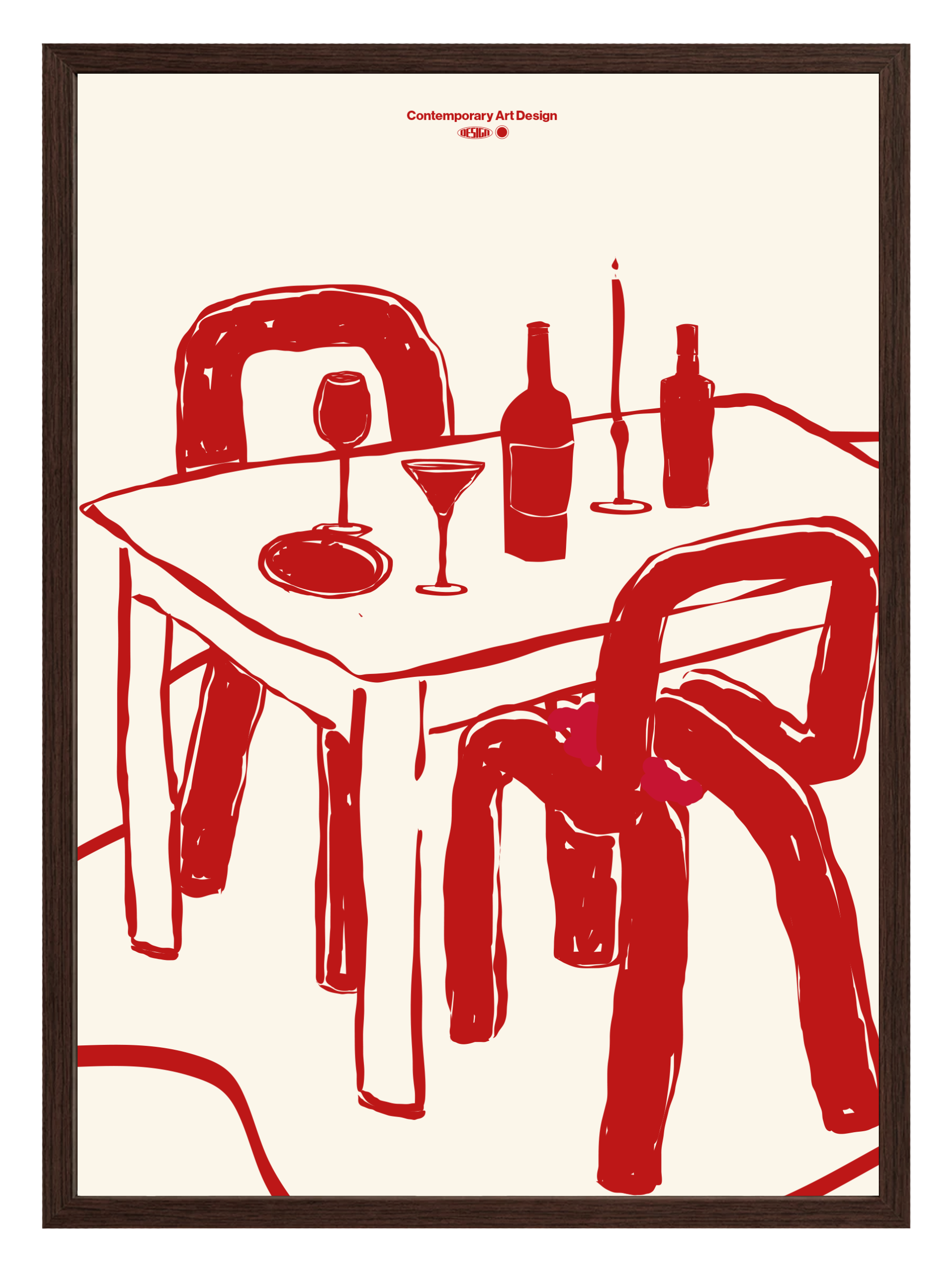 After Diner Red Poster