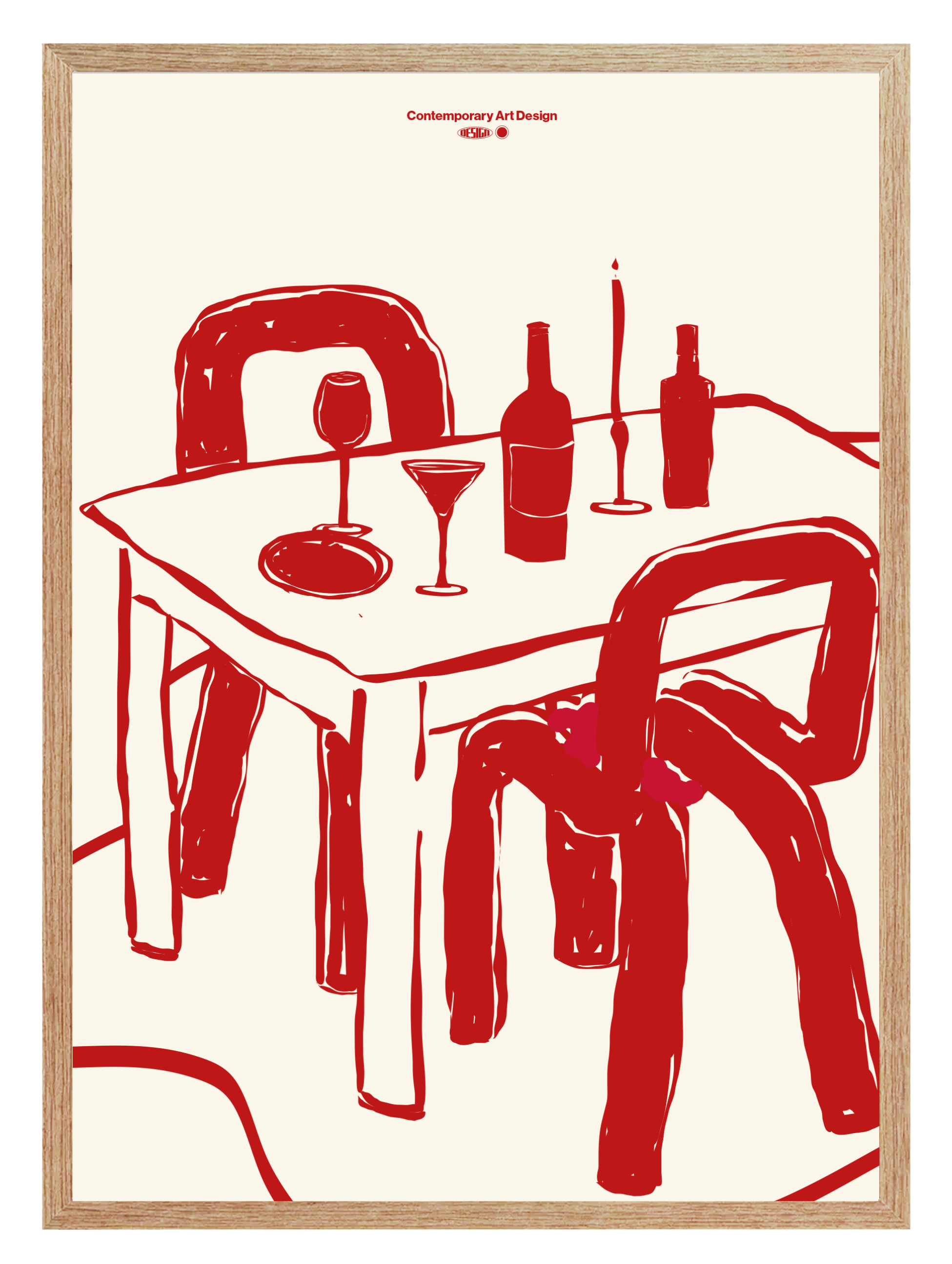 After Diner Red Poster