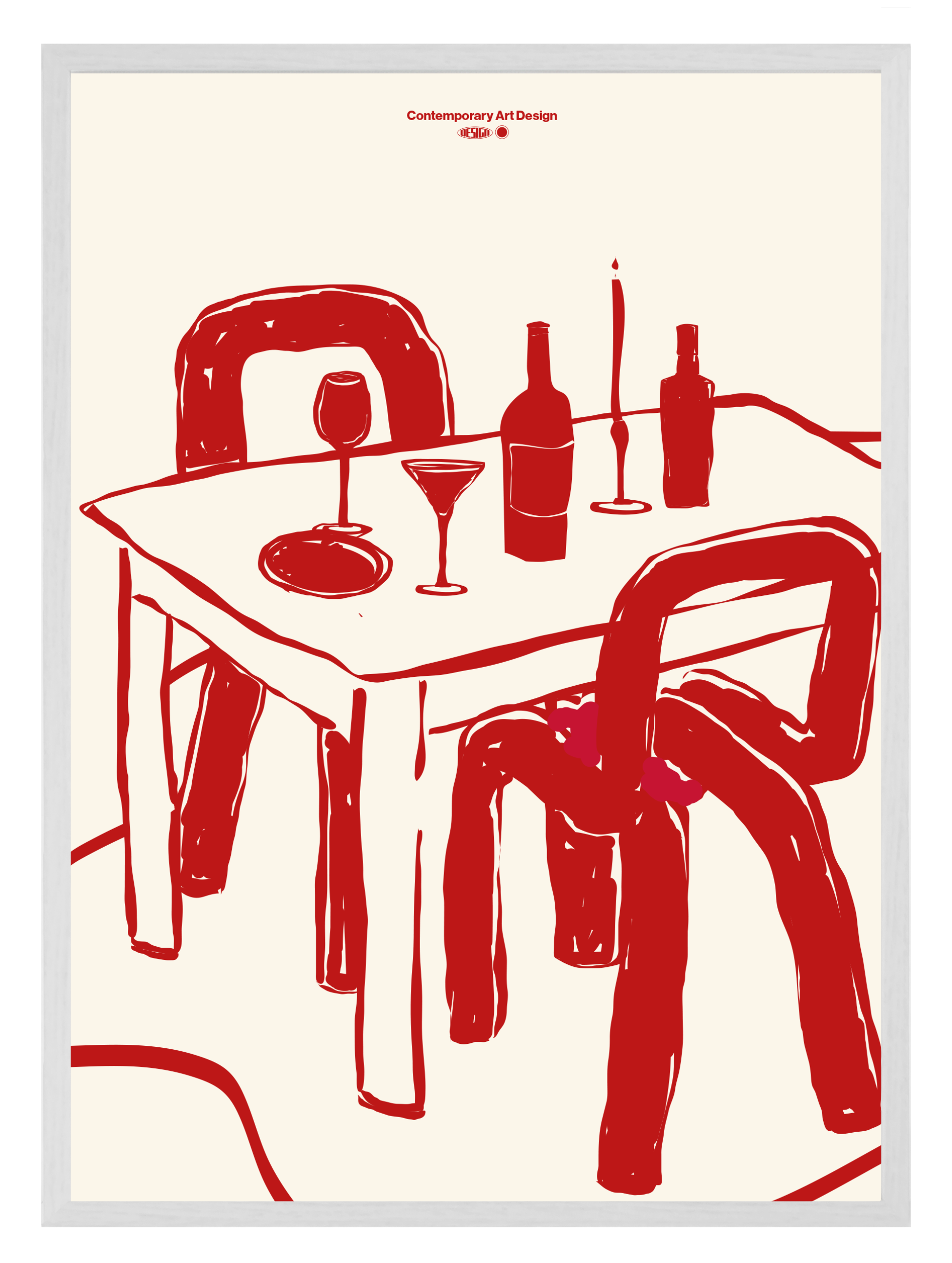 After Diner Red Poster