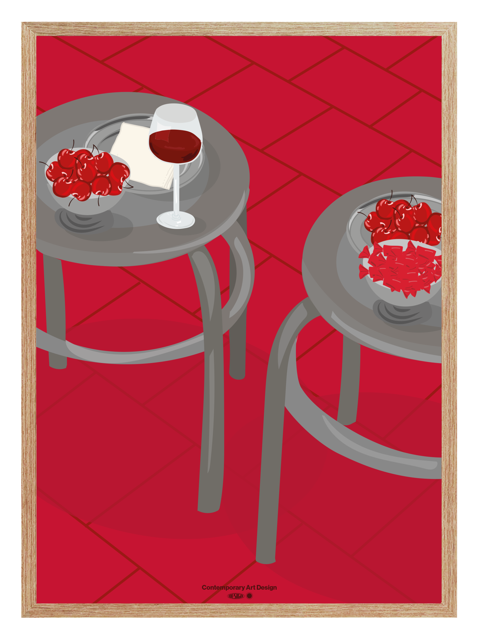 Cherry Table Poster