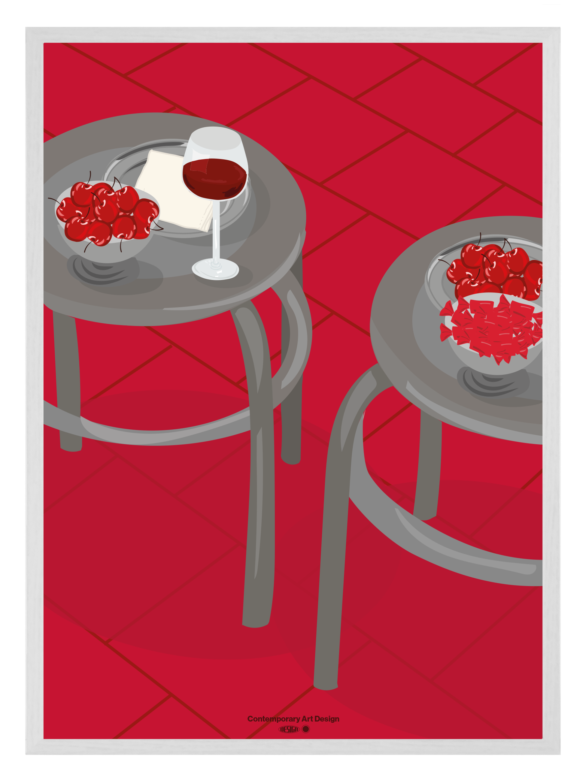 Cherry Table Poster