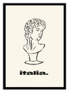 Italia Black Poster