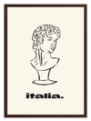 Italia Black Poster