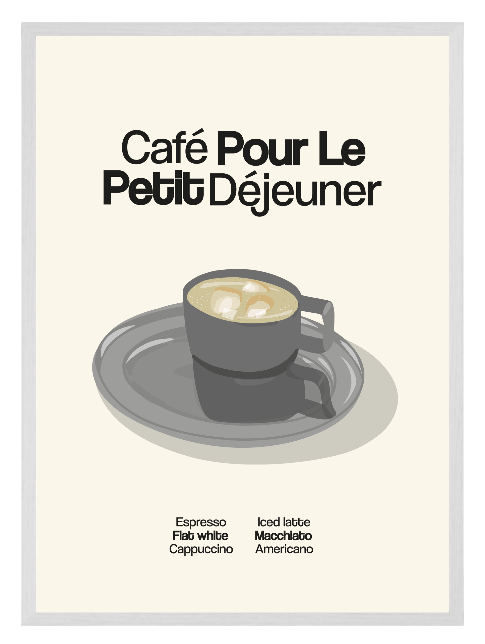 Le Petit Déjeuner Black Poster