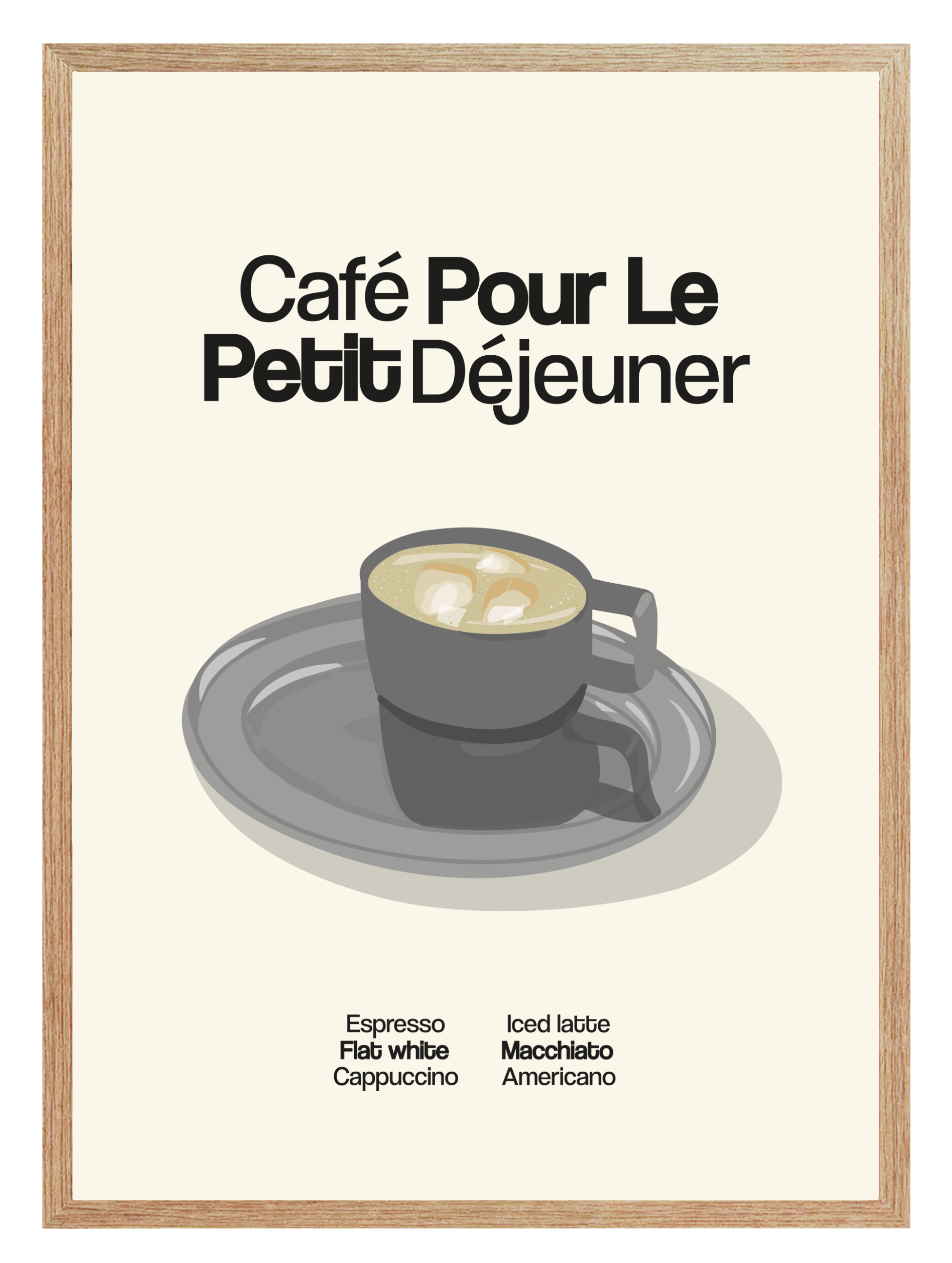 Le Petit Déjeuner Black Poster