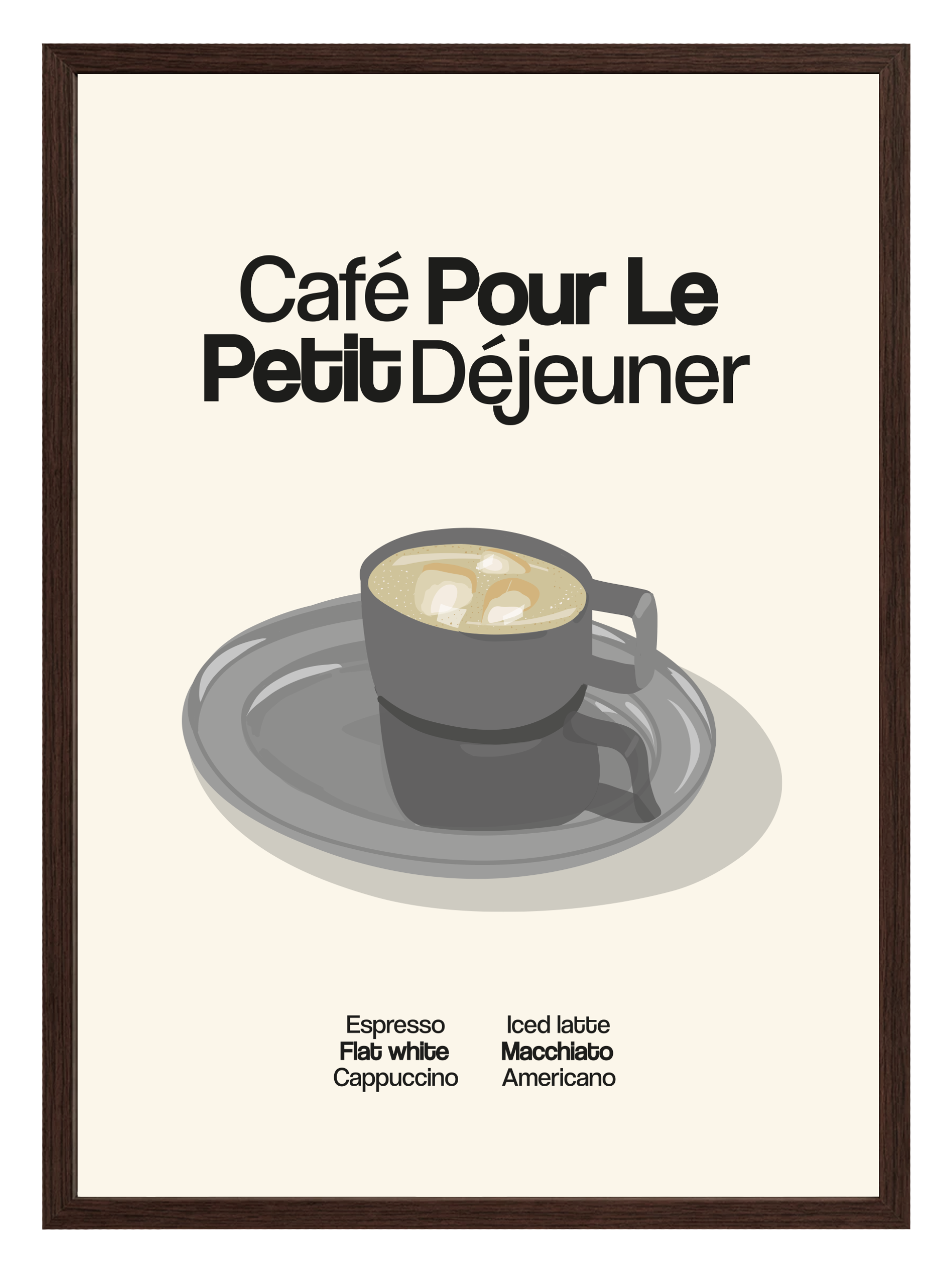 Le Petit Déjeuner Black Poster