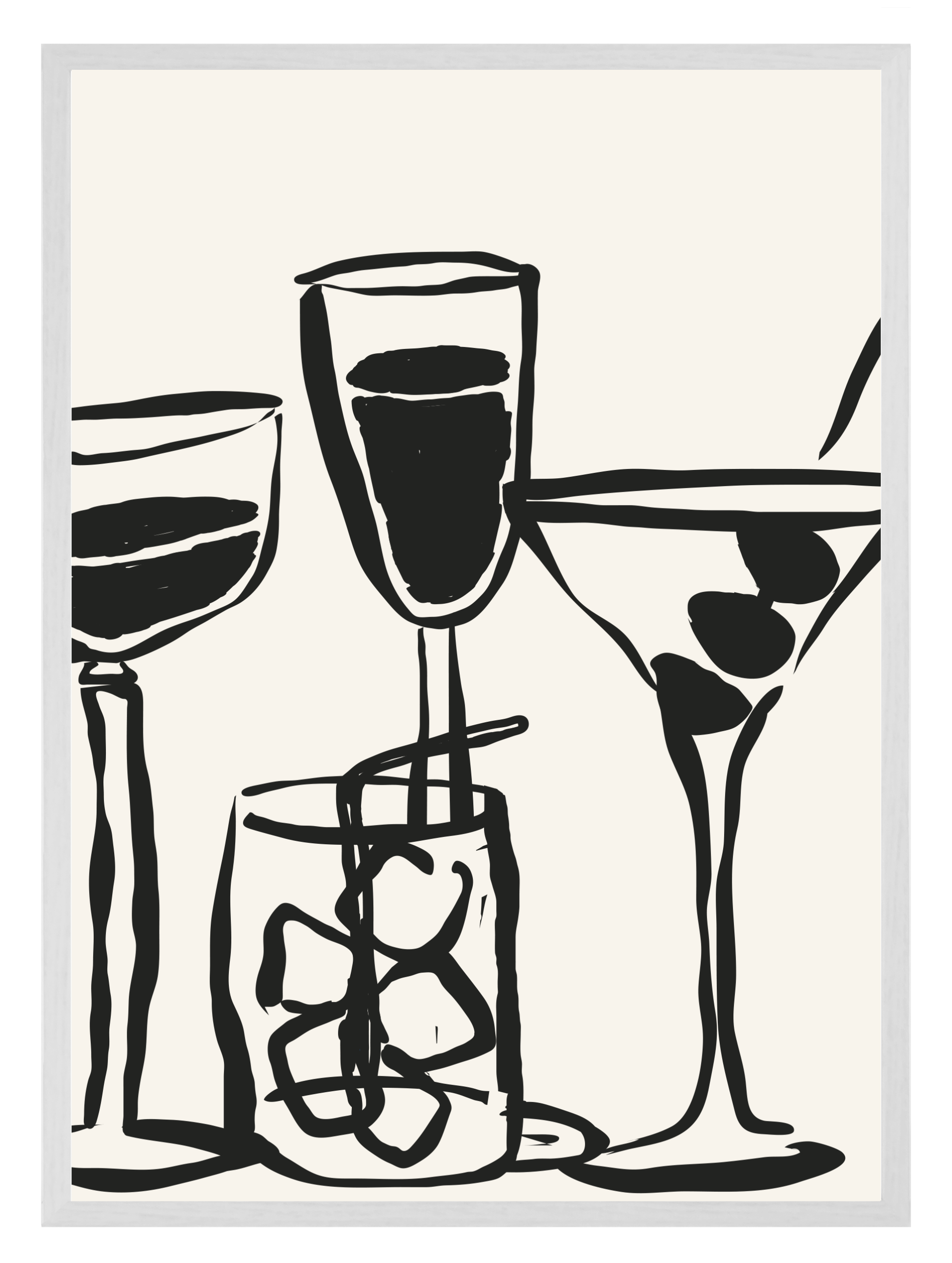 Martini Black Poster