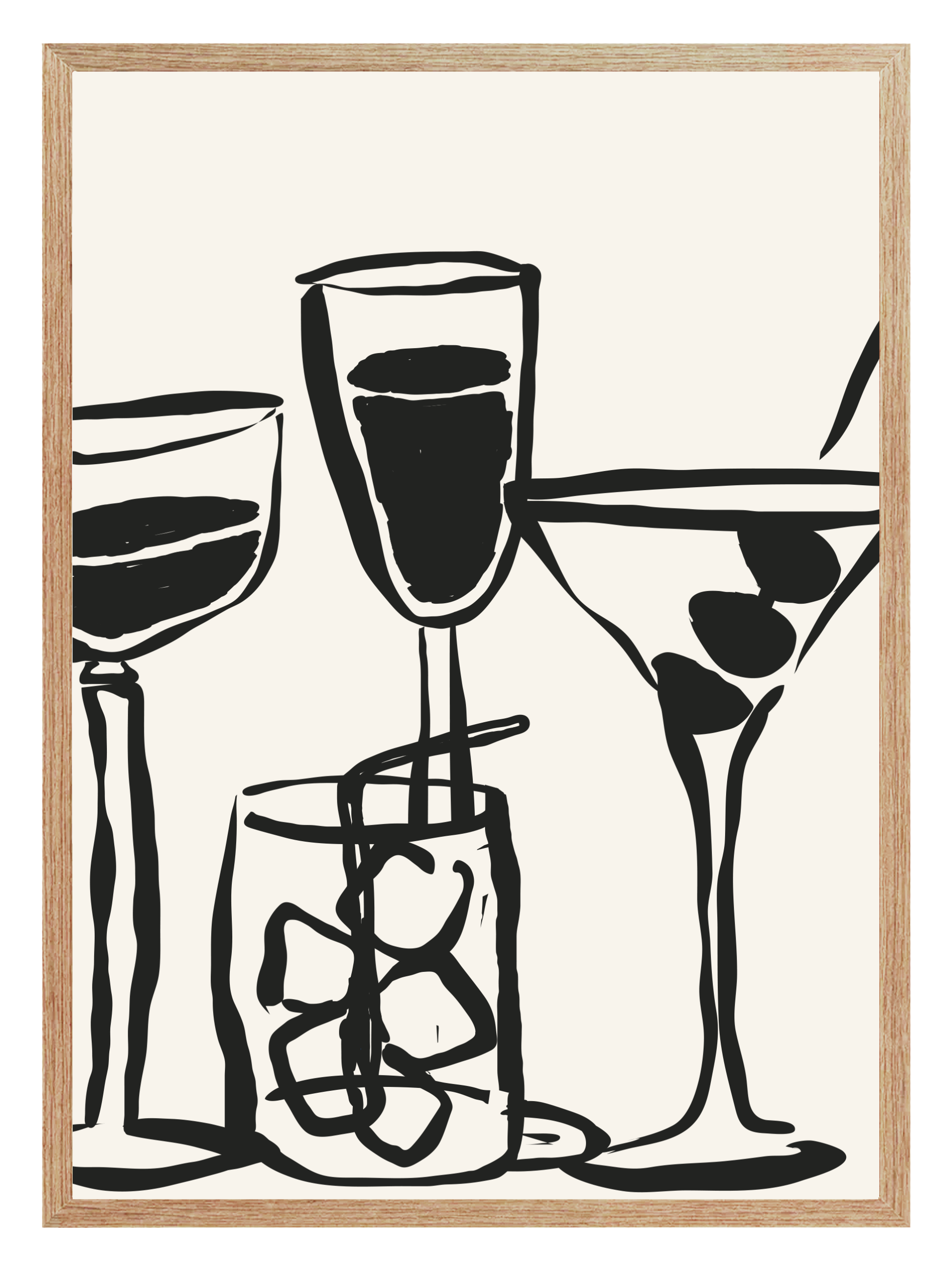 Martini Black Poster