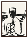 Martini Black Poster