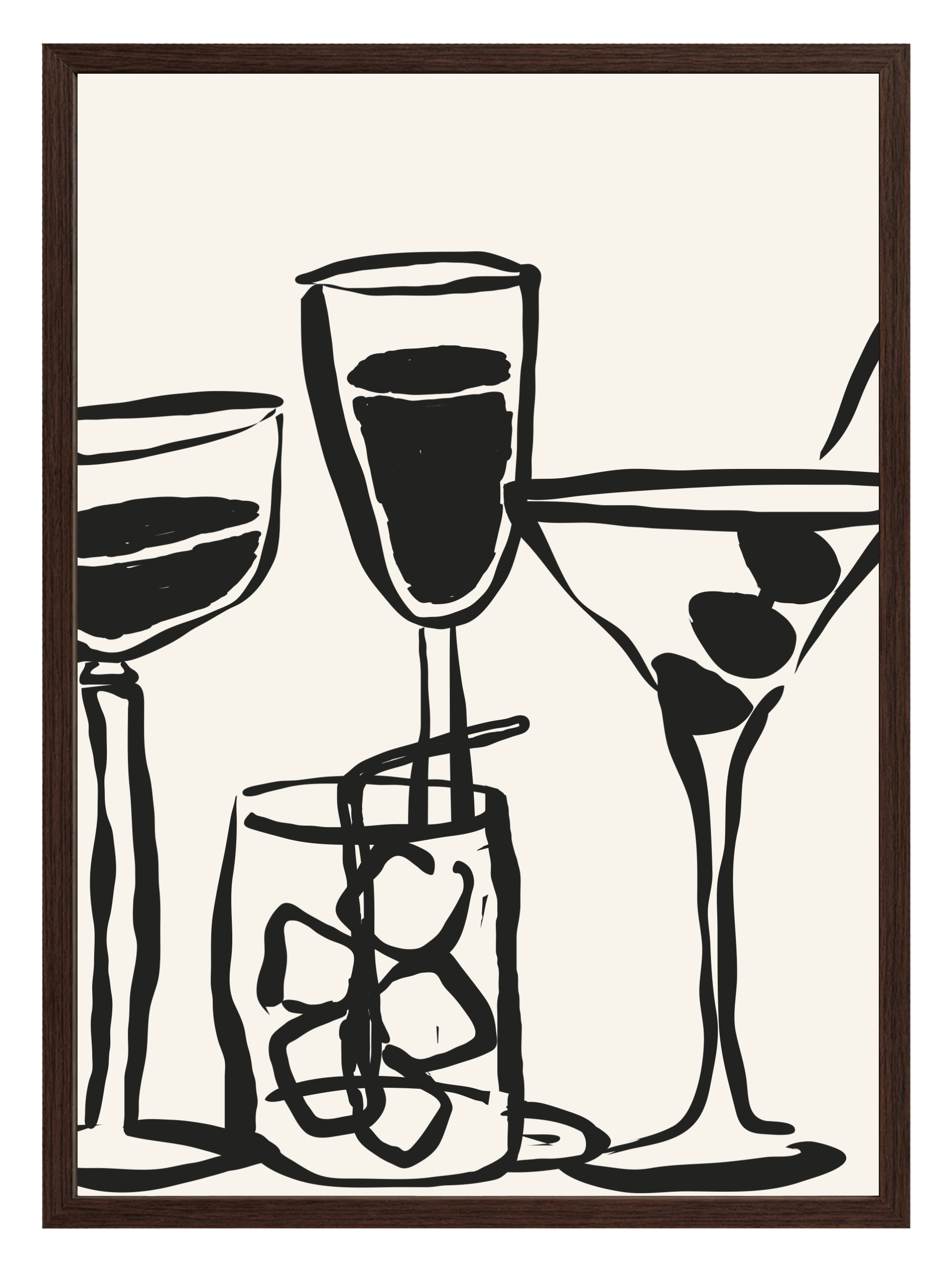 Martini Black Poster