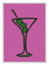 Martini Purple Poster