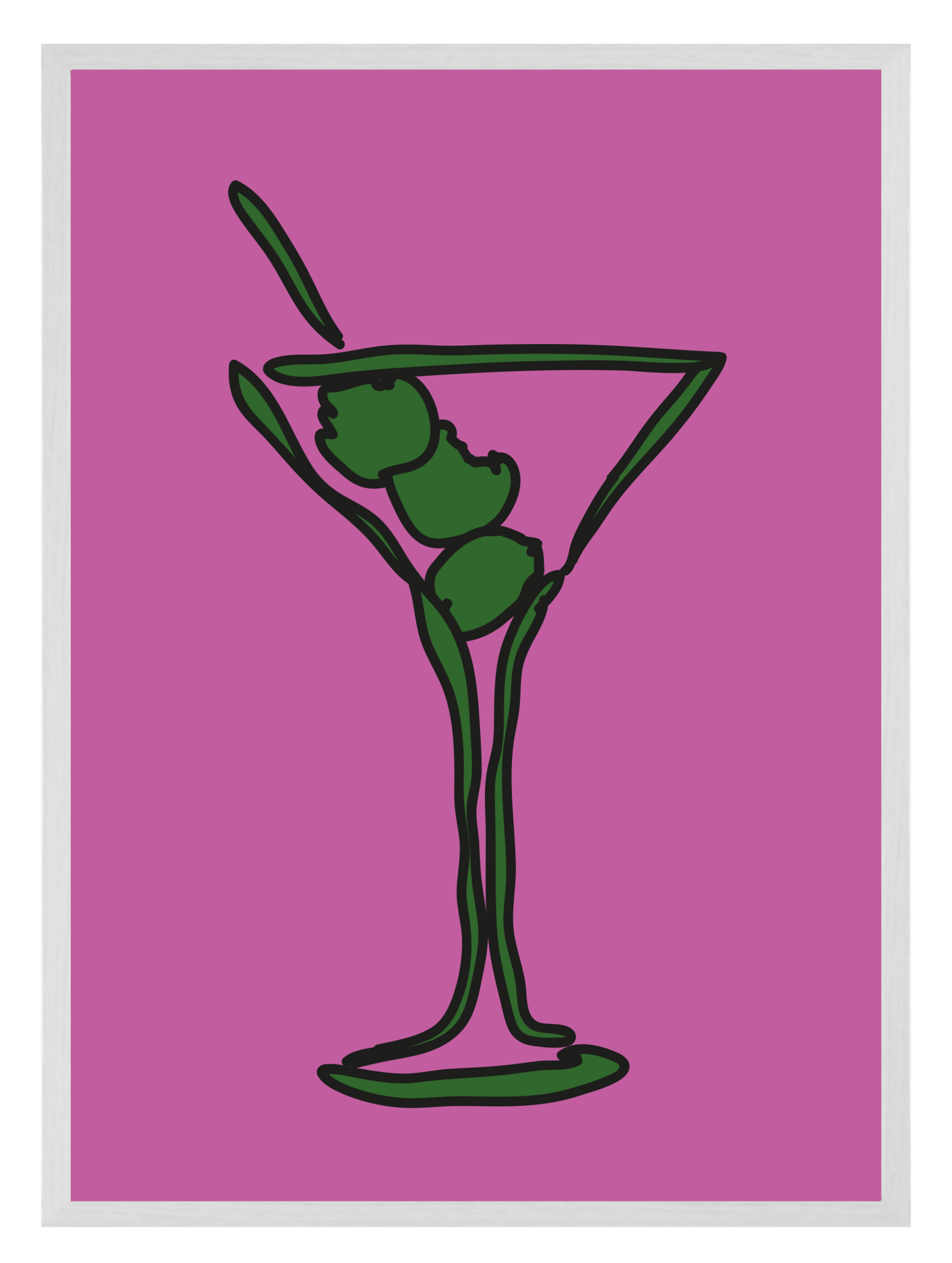 Martini Purple Poster