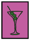 Martini Purple Poster