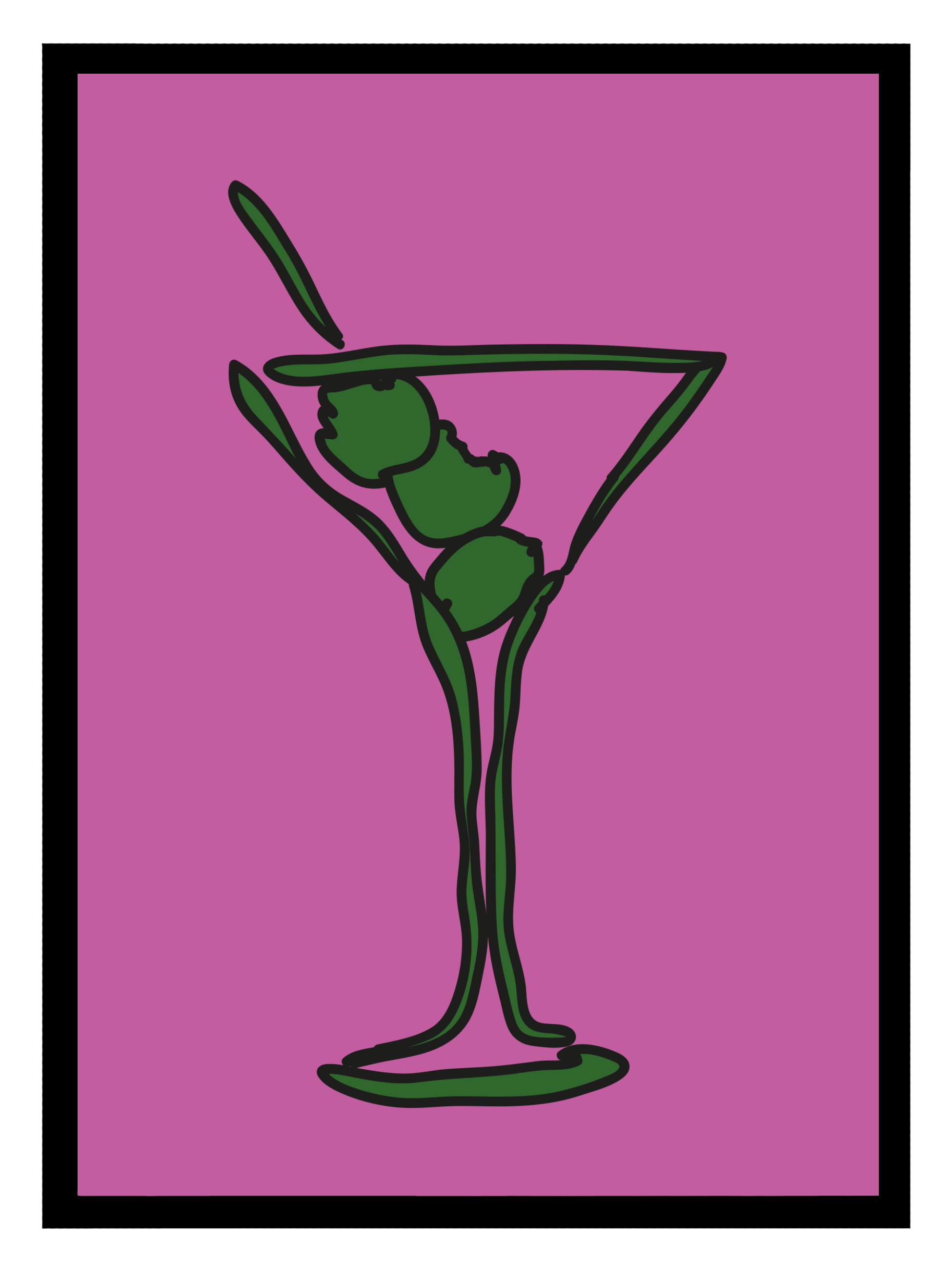 Martini Purple Poster