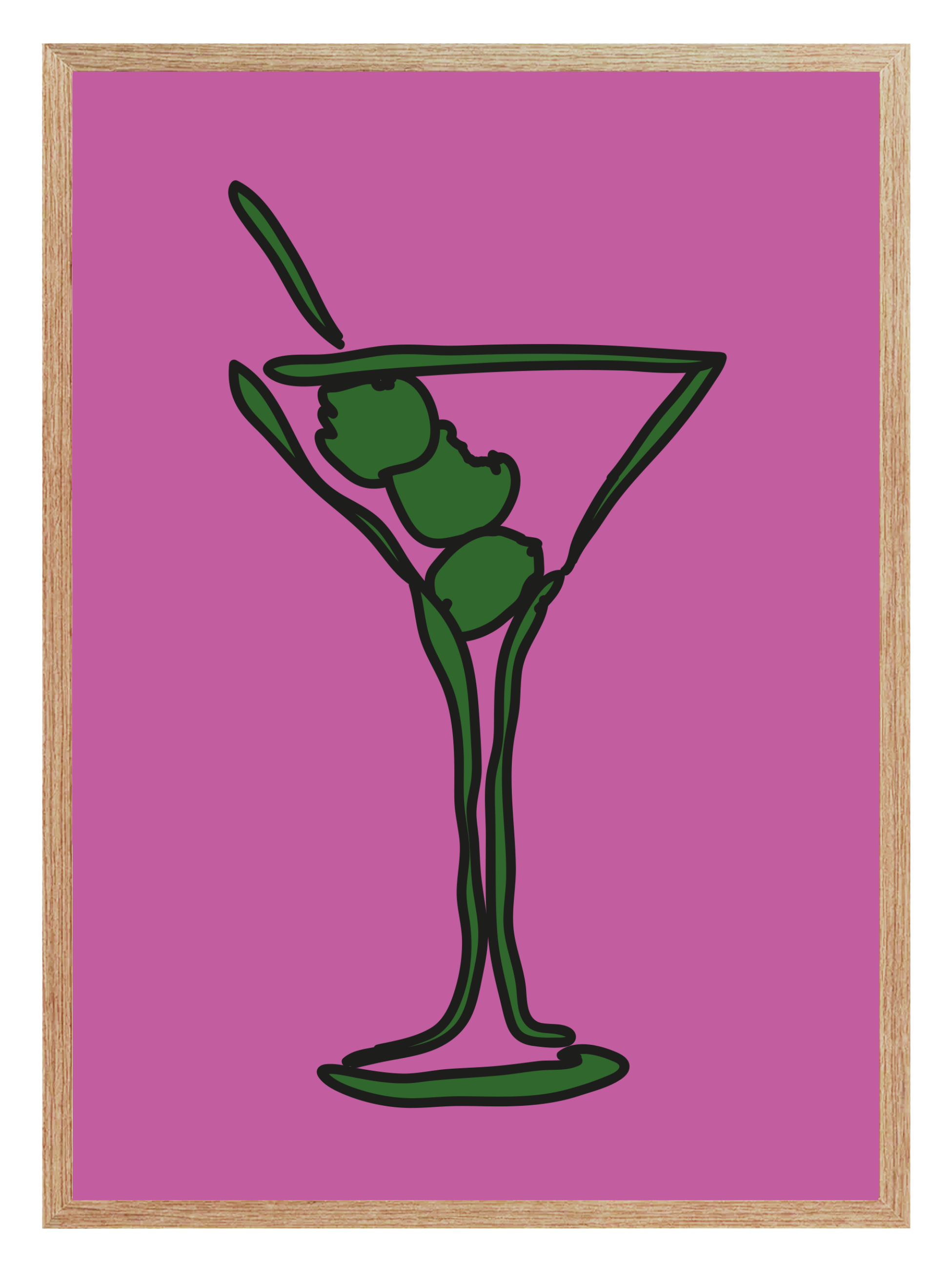 Martini Purple Poster