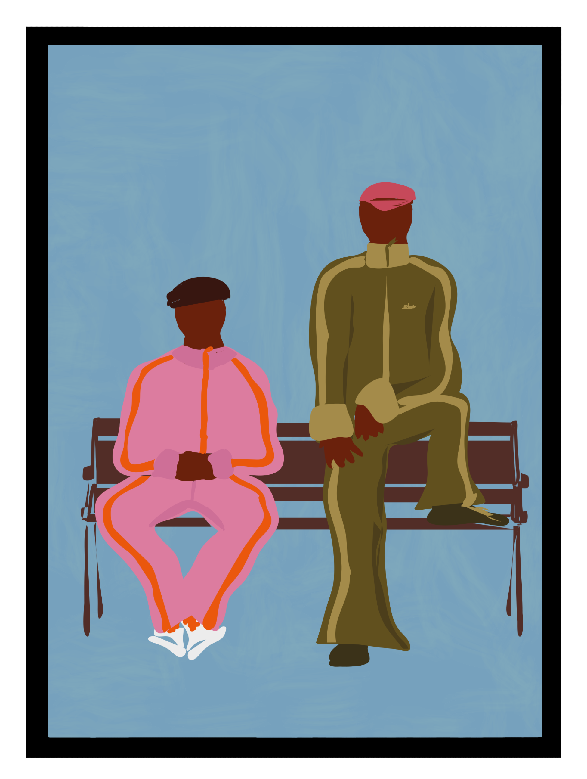 Sidewalk Poster Blue