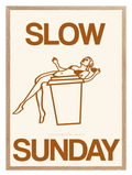 Slow Sunday Beige Poster