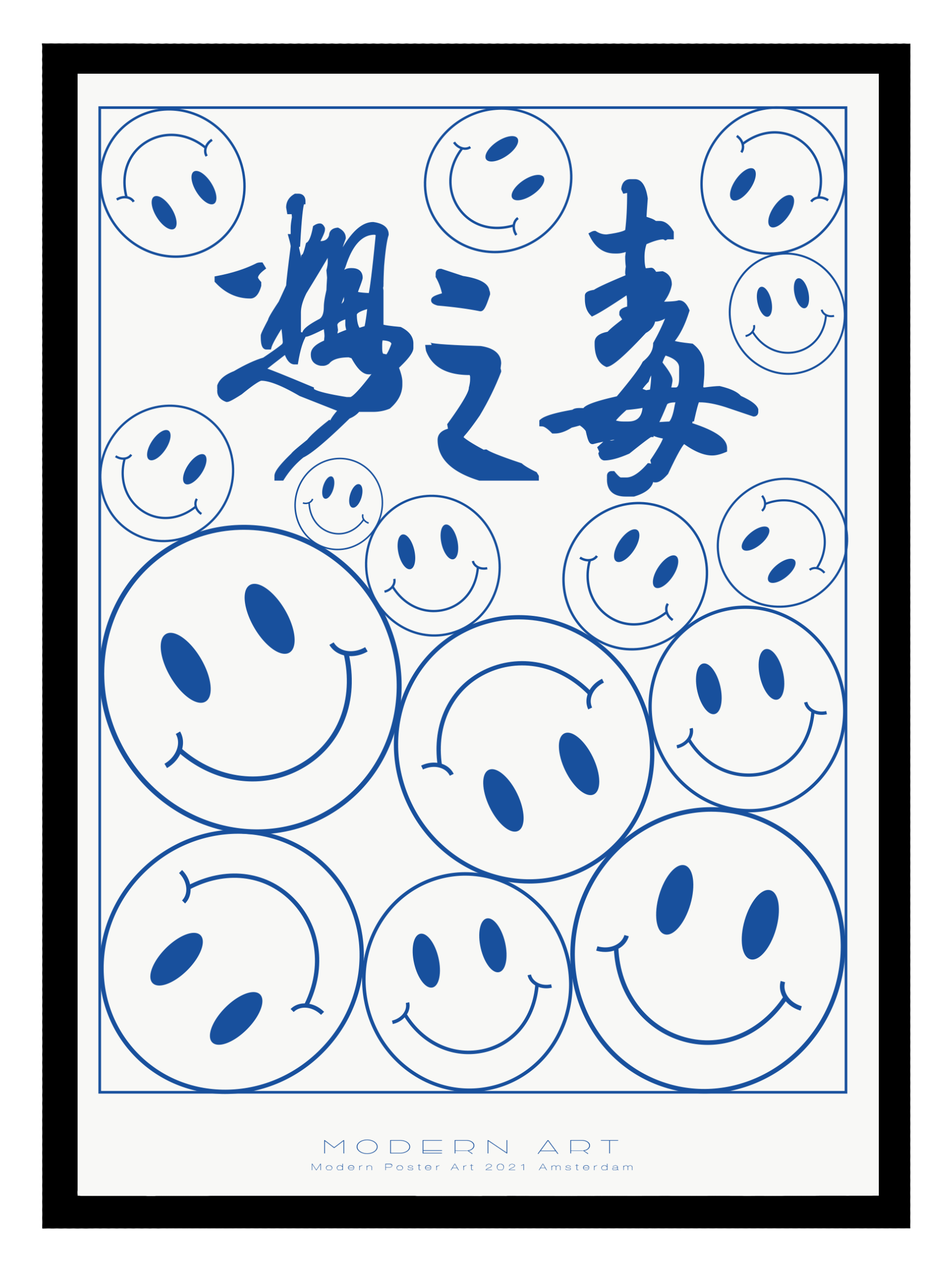 Smiles Blue Poster
