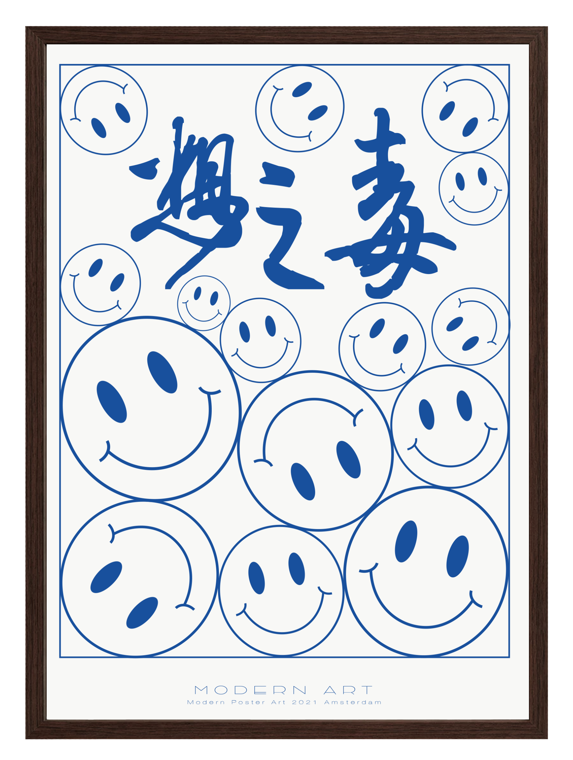Smiles Blue Poster