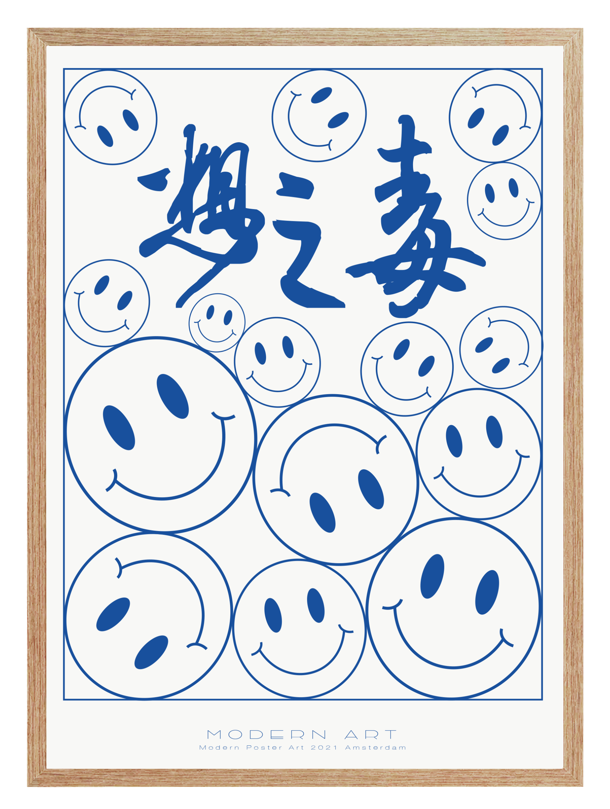 Smiles Blue Poster