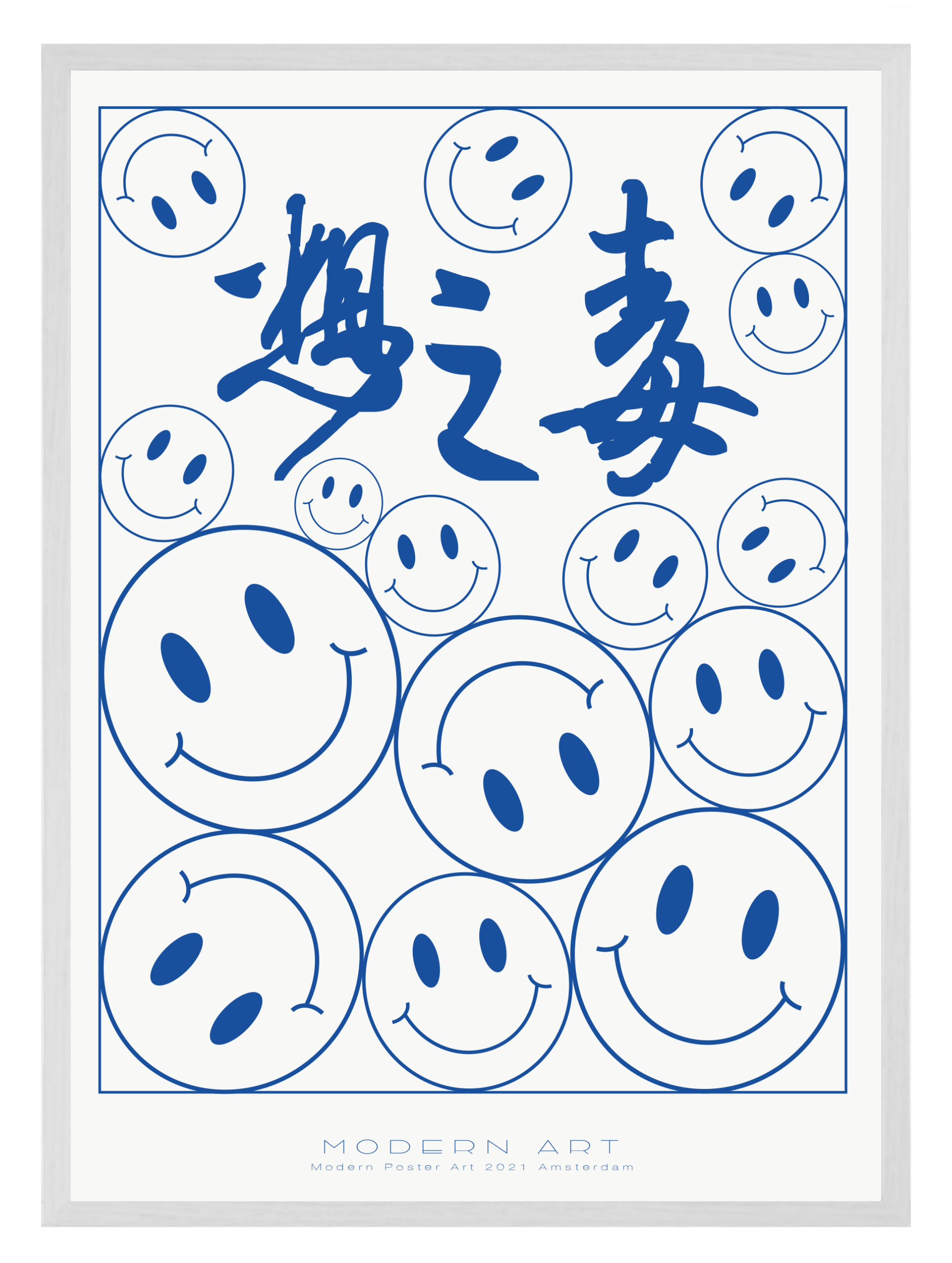 Smiles Blue Poster