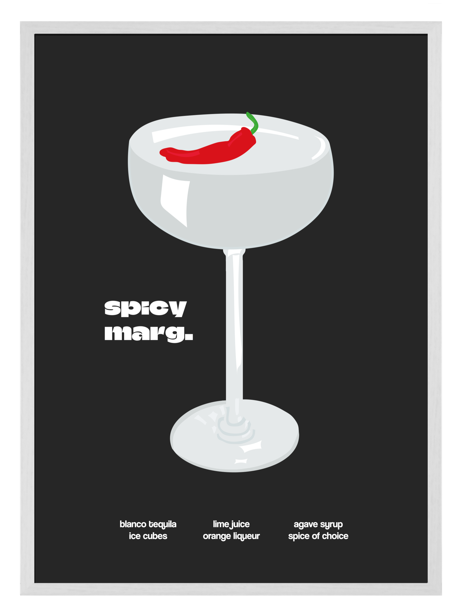 Spicy Marg Poster Black