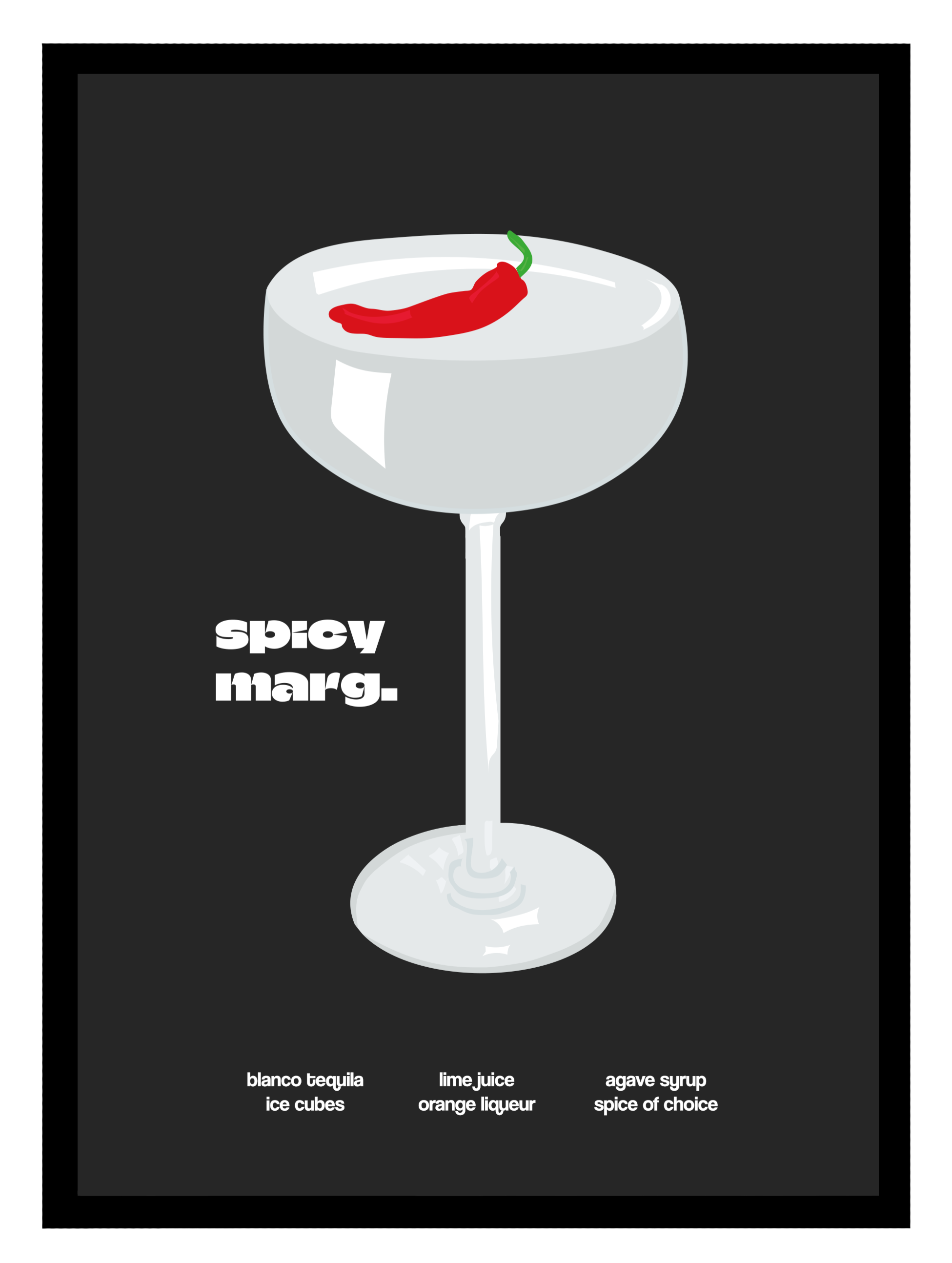 Spicy Marg Poster Black