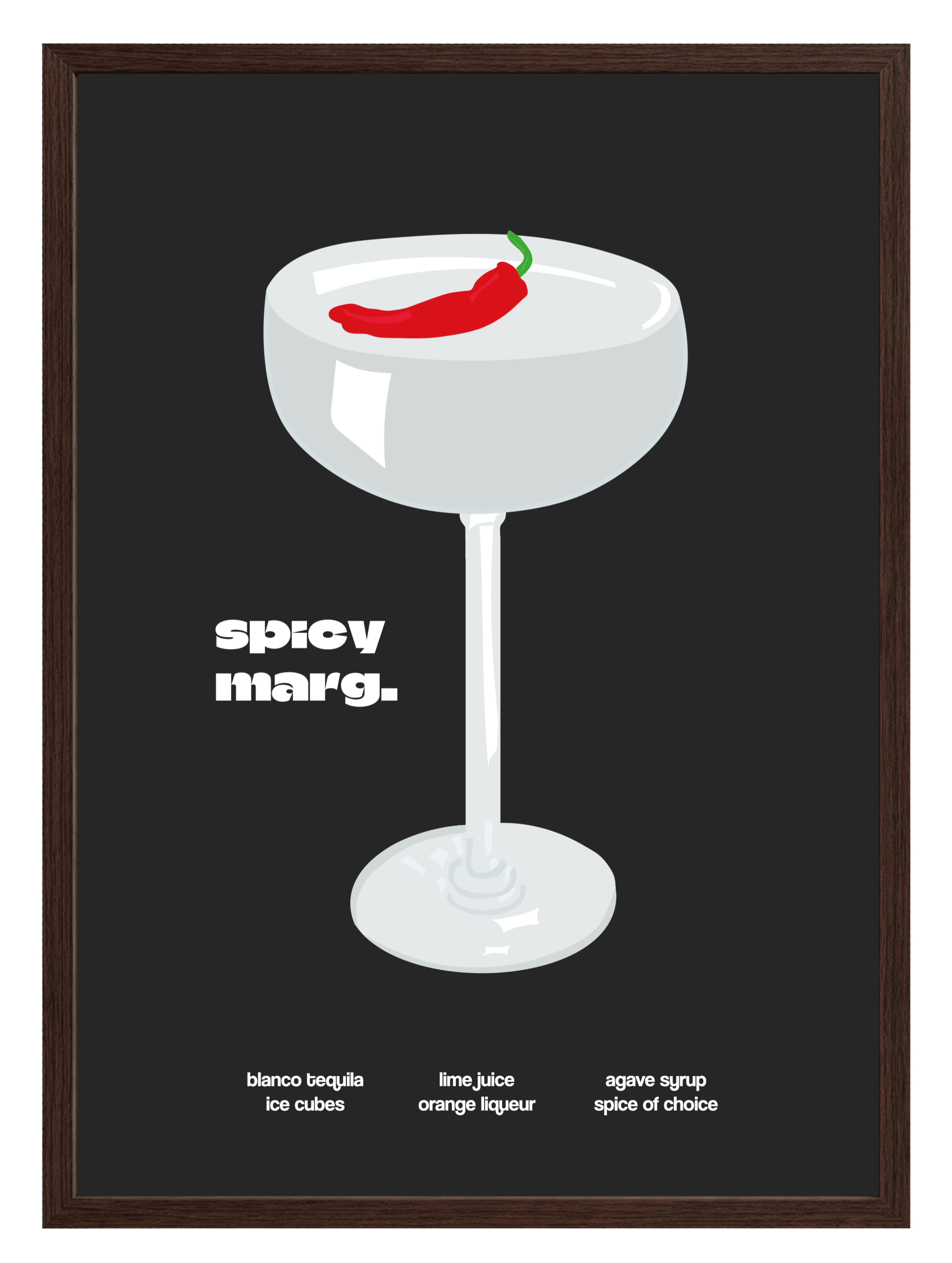 Spicy Marg Poster Black
