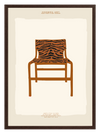 Stripes Chair Beige Poster
