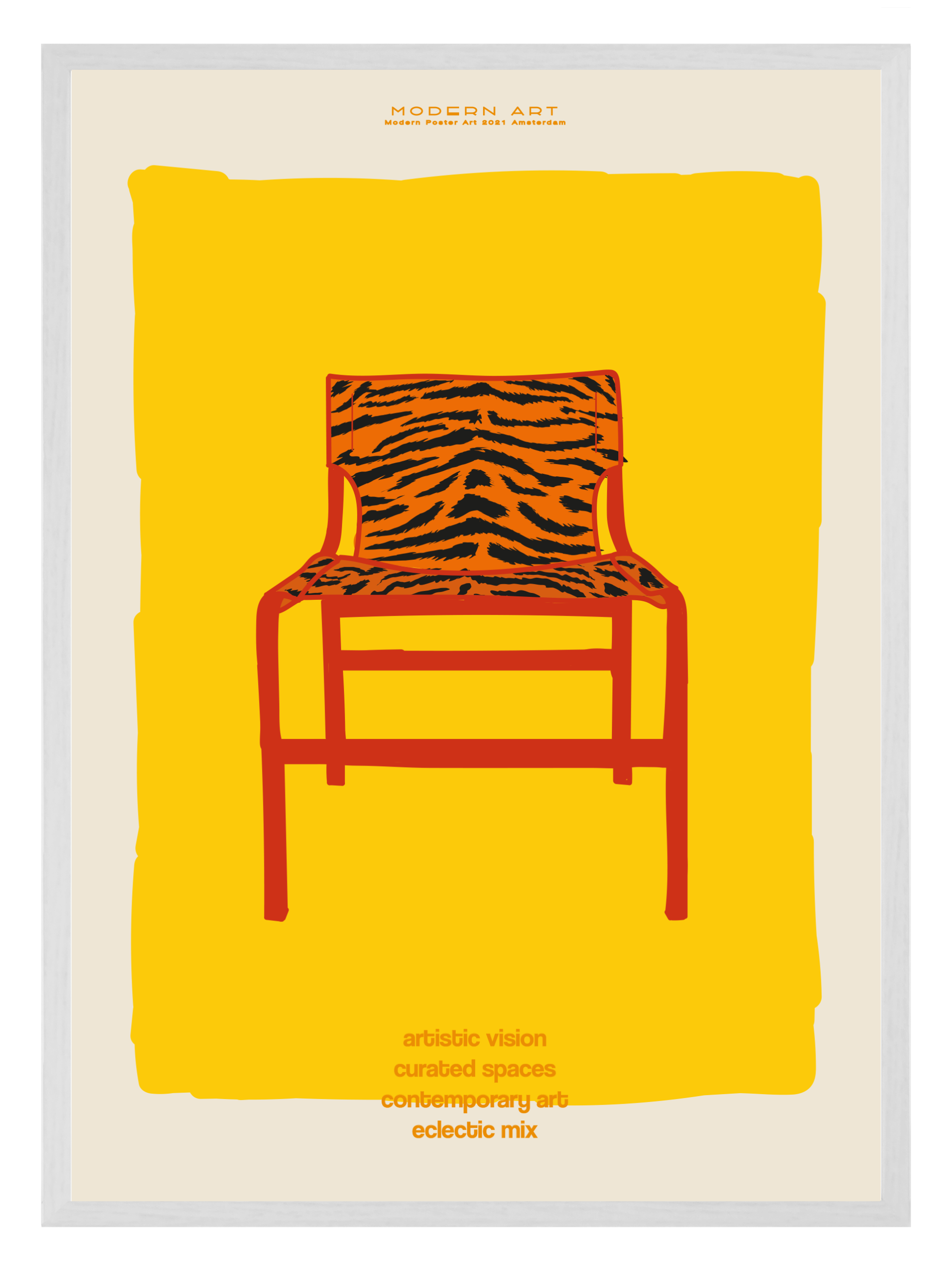 Stripes Chair Poster