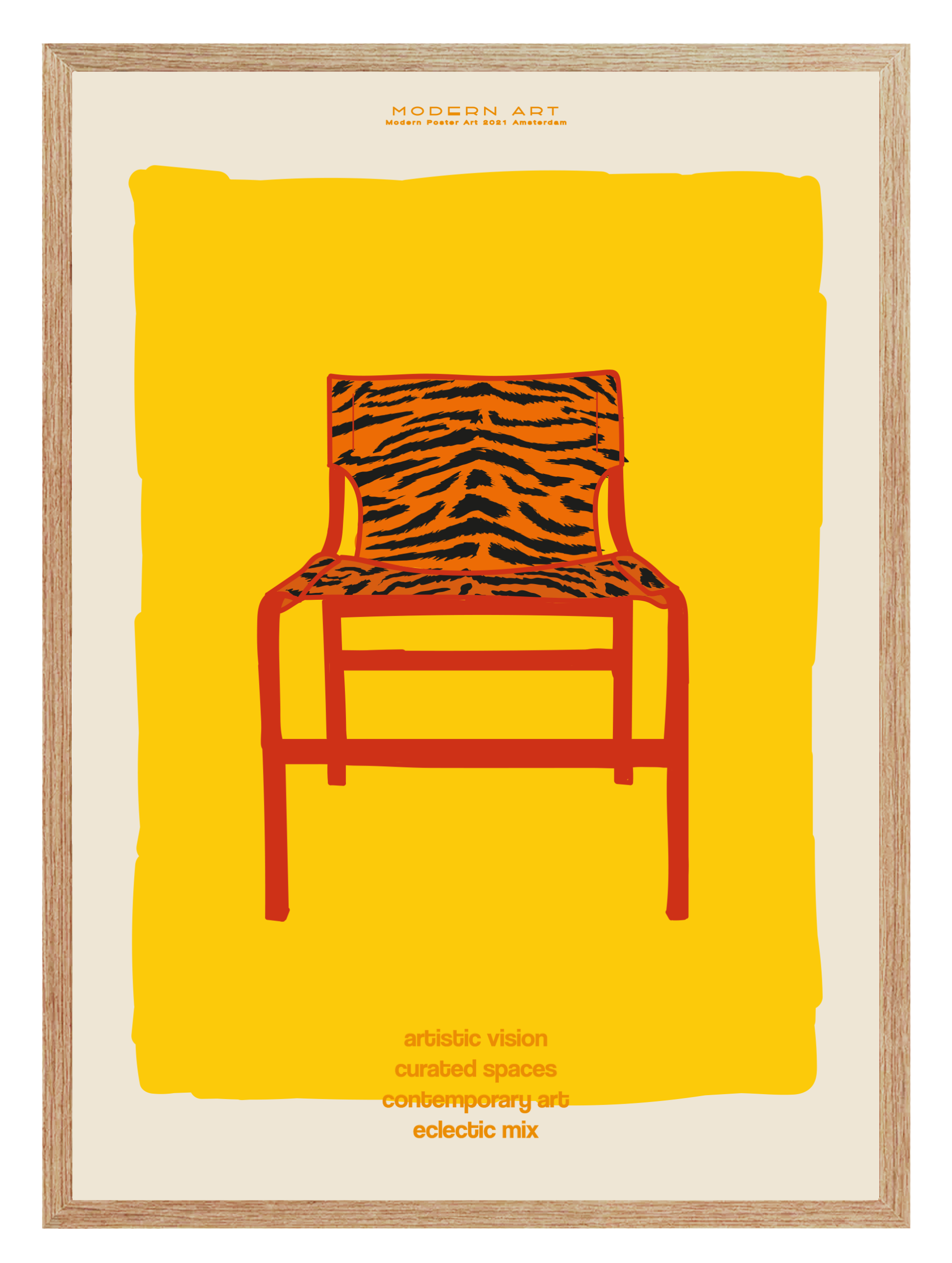 Stripes Chair Poster