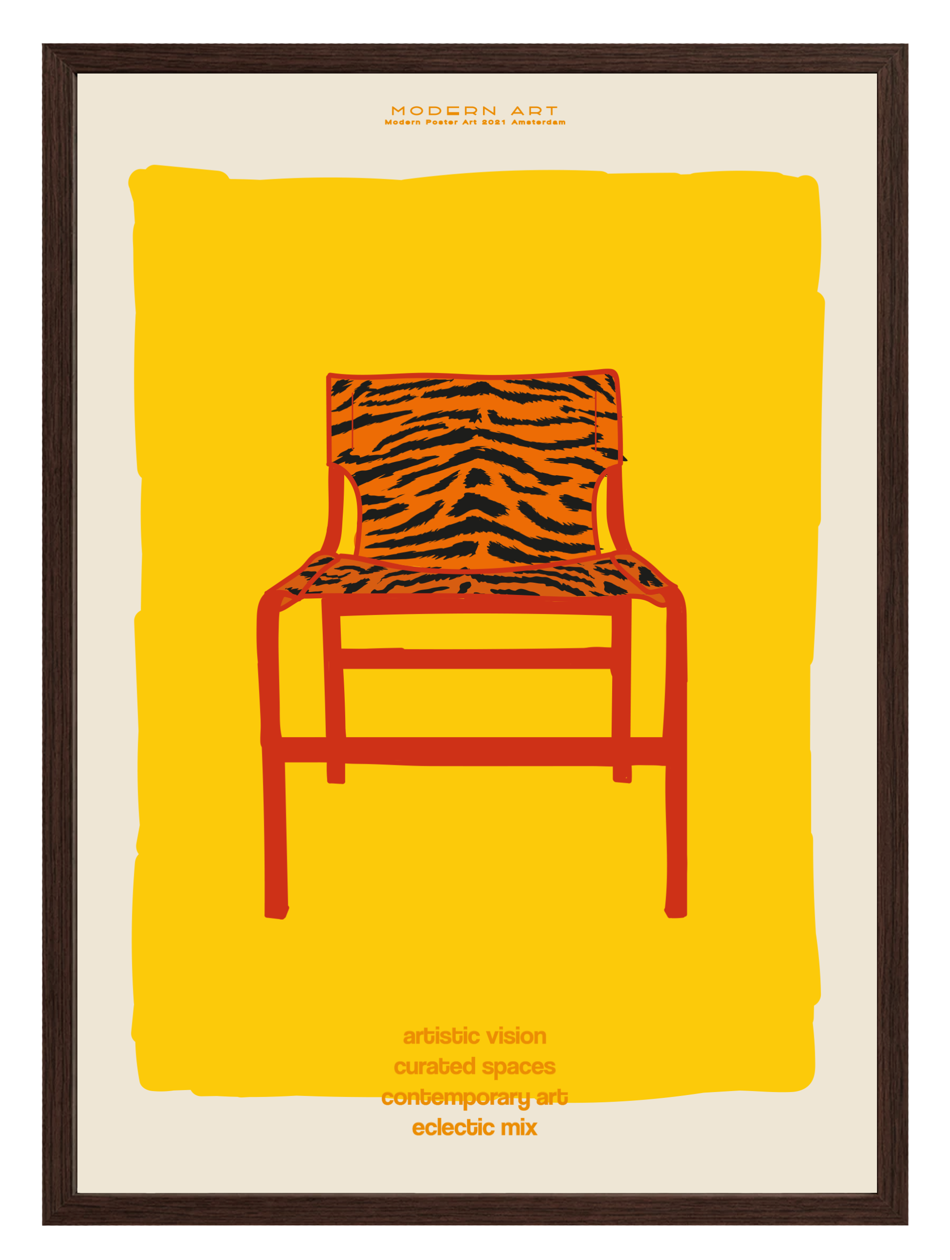 Stripes Chair Poster
