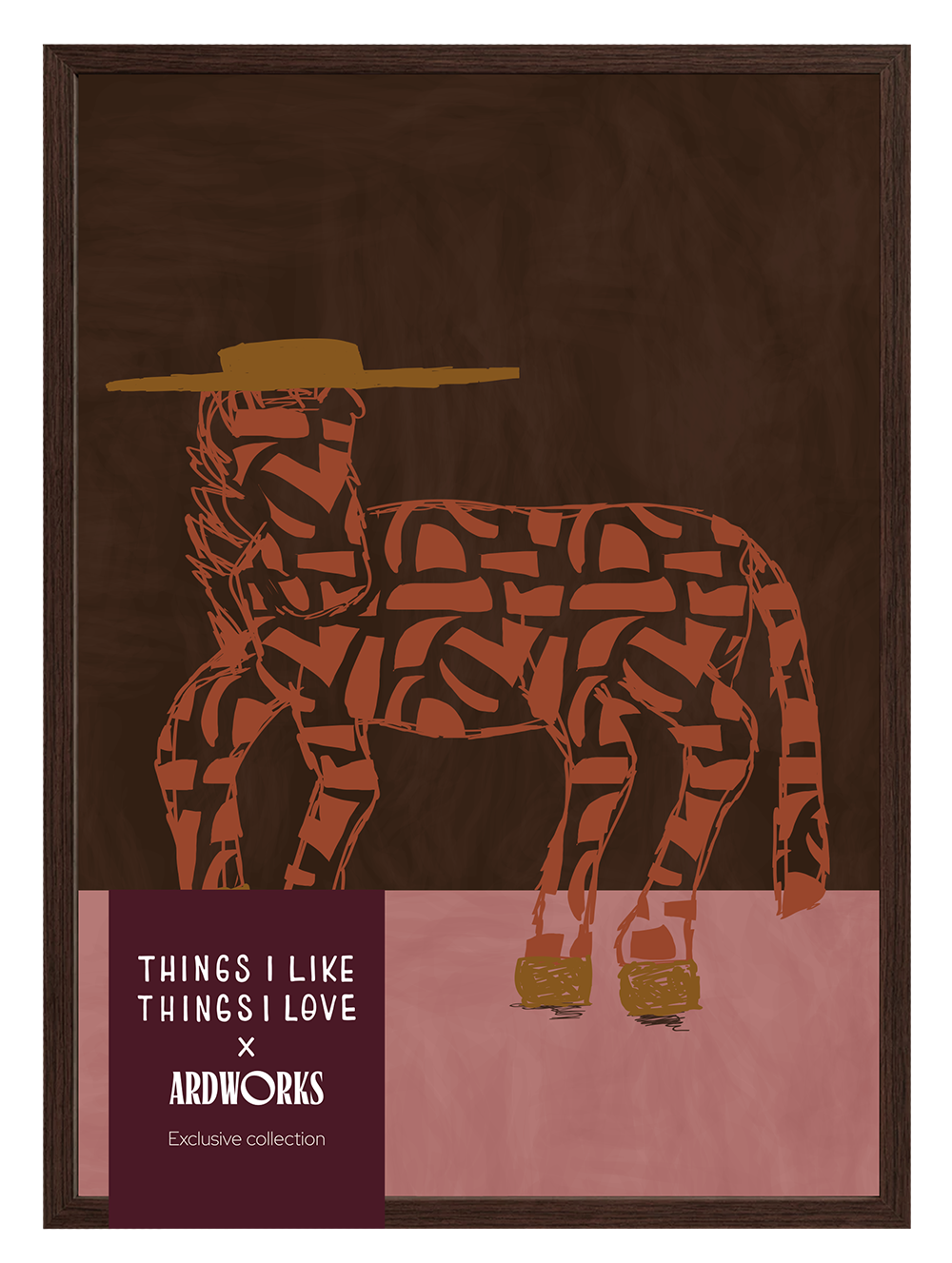 Rocco Desert Rose + Dark Wood Lijst