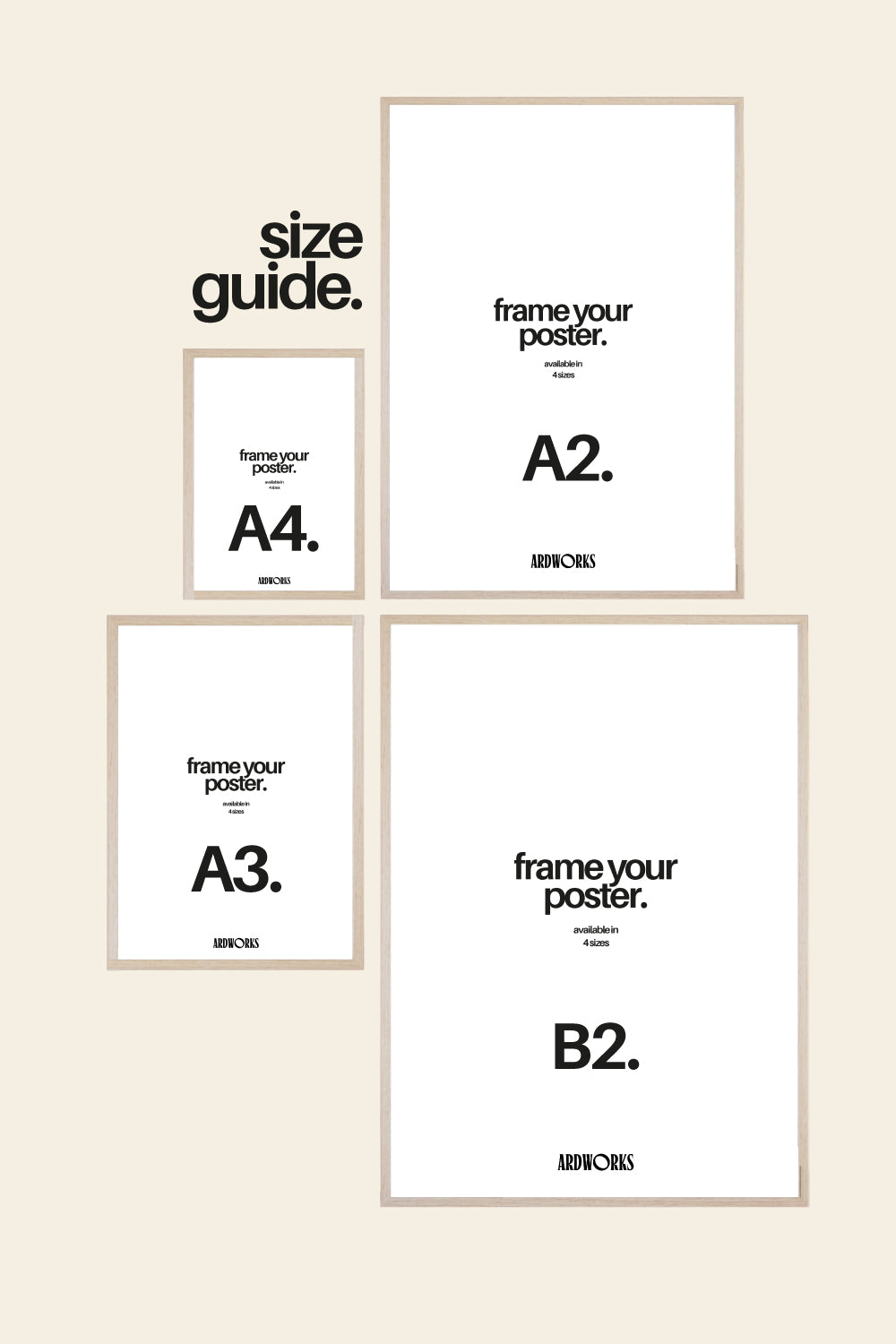 Poster Frame Dark Wood