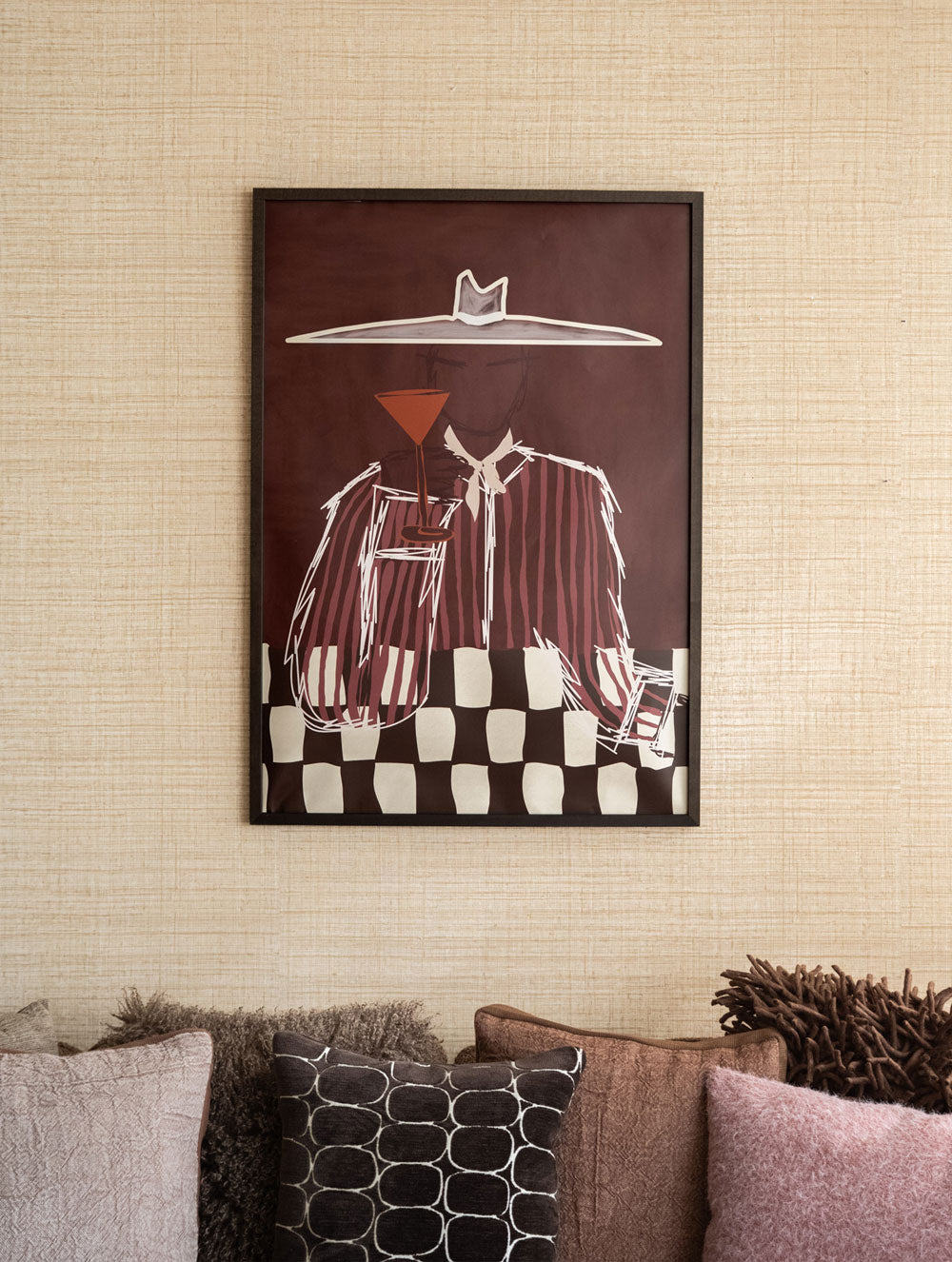 Dakota Burgundy + Dark Wood Lijst