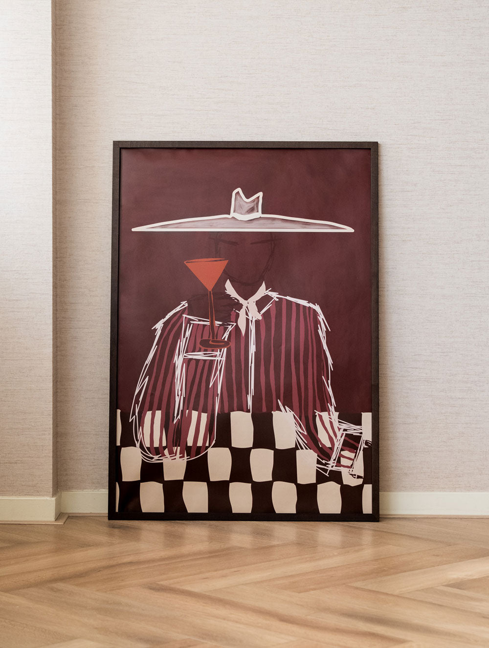 Dakota Burgundy + Dark Wood Lijst