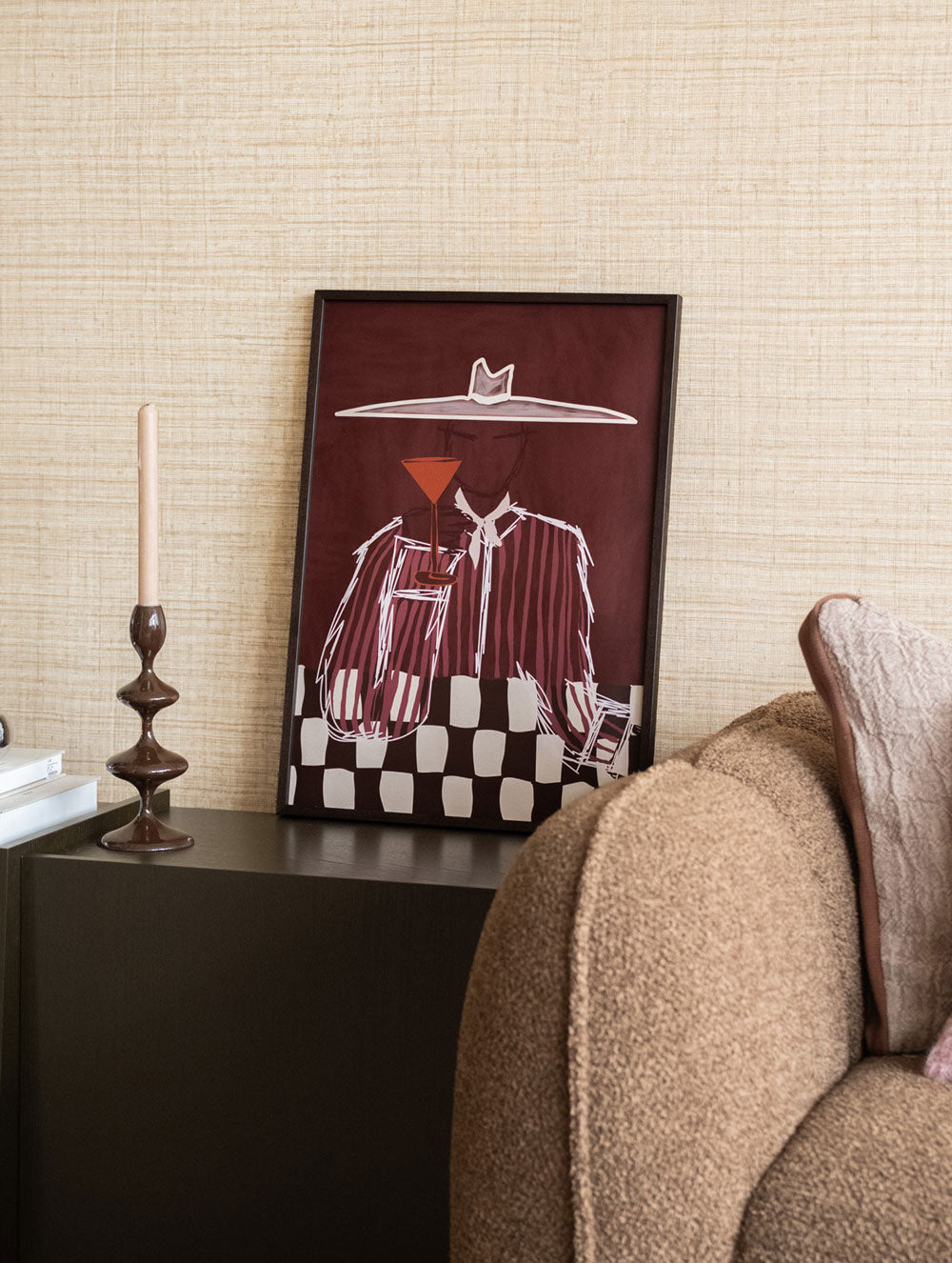 Dakota Burgundy + Dark Wood Lijst